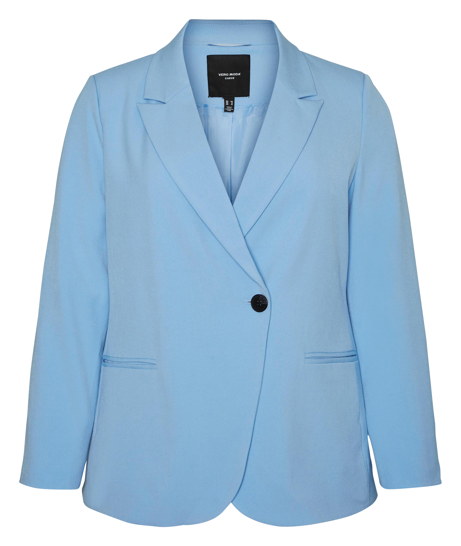 Slimfit-Blazer VERO MODA CURVE Blau