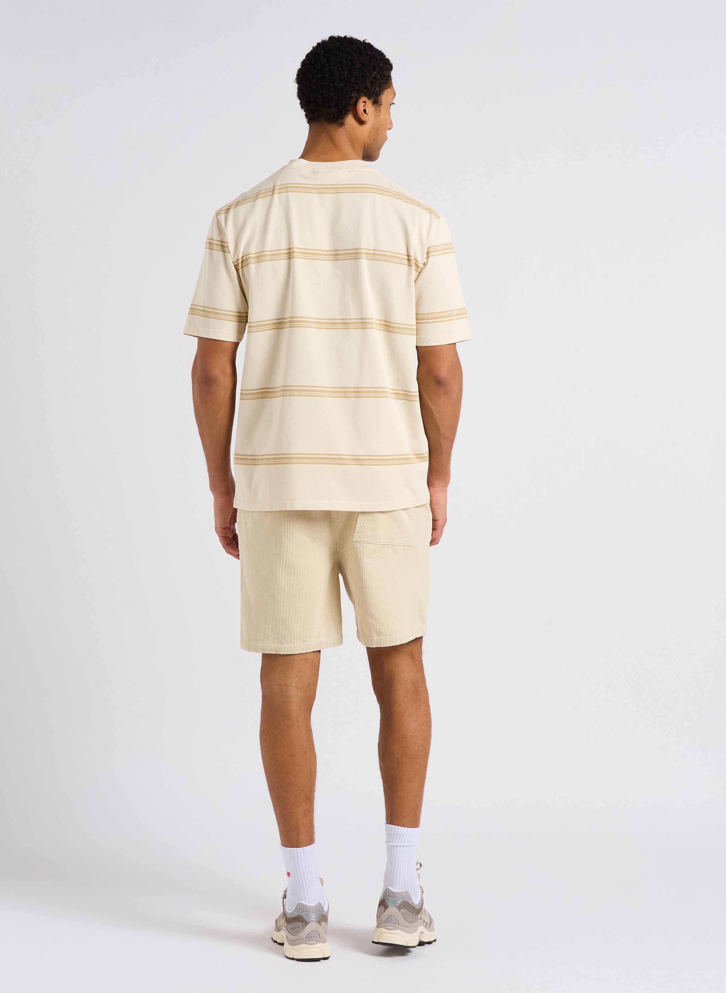 Loose-fit striped cotton shirt MINIMUM Beige