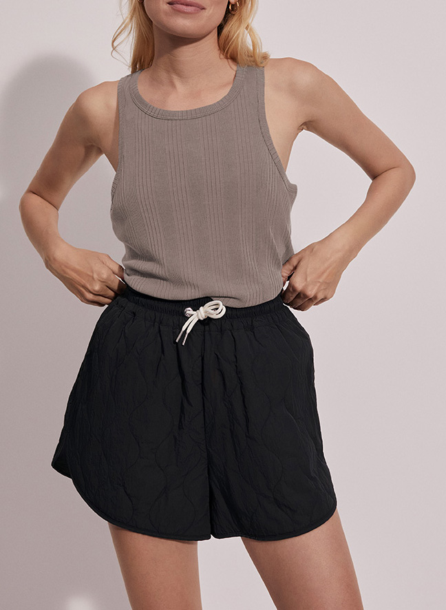 Débardeur droit à col rond VARLEY Marron