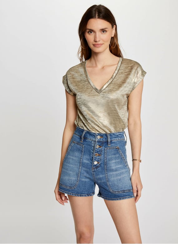 Top a maniche corte con pizzo Bianco Morgan - Donna | Place des Tendances Top a maniche corte con pizzo Bianco Morgan - Donna | Place des Tendances