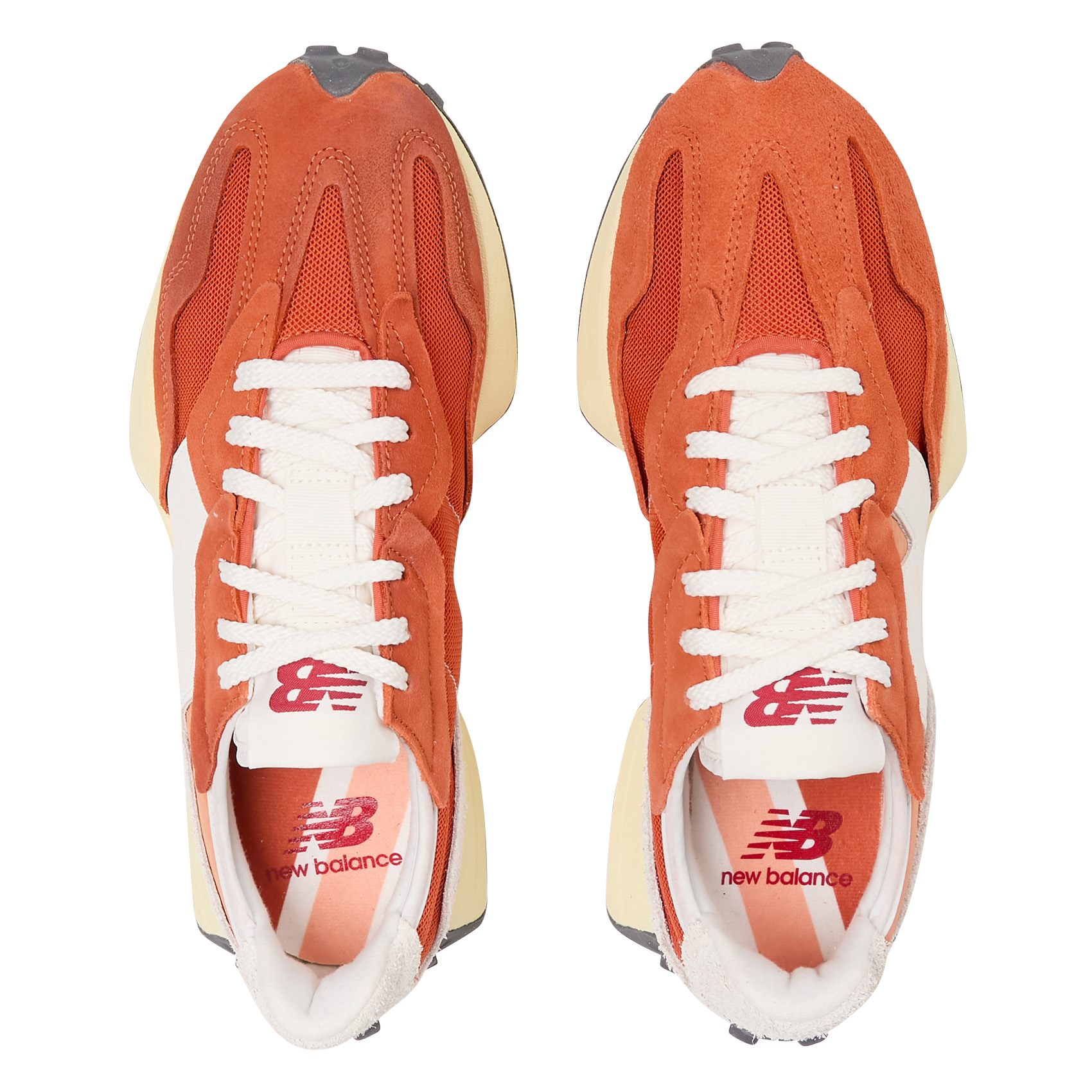 Low-top leather mix sneakers NEW BALANCE Orange