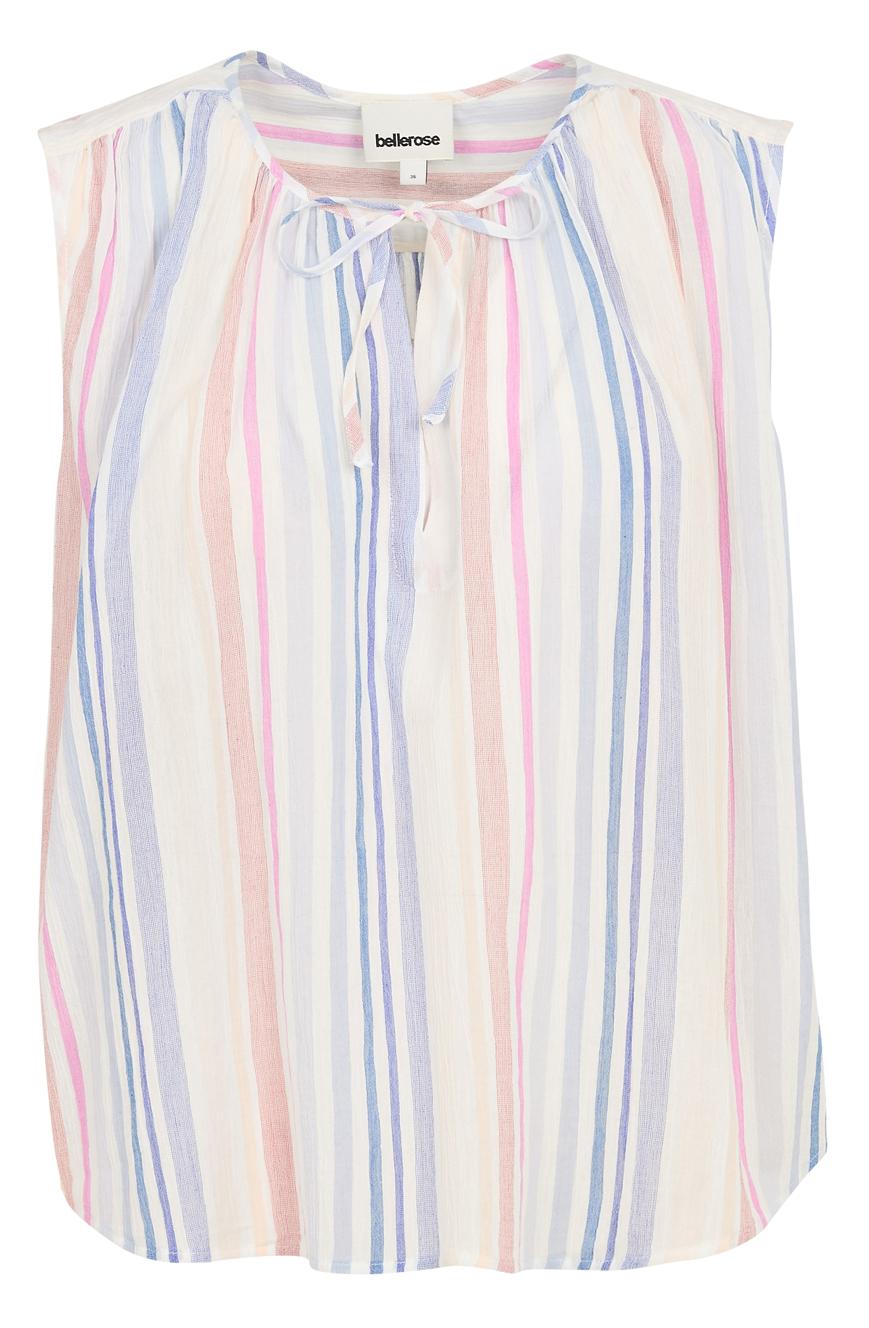 Sleeveless Striped Cotton Top BELLEROSE Stripes