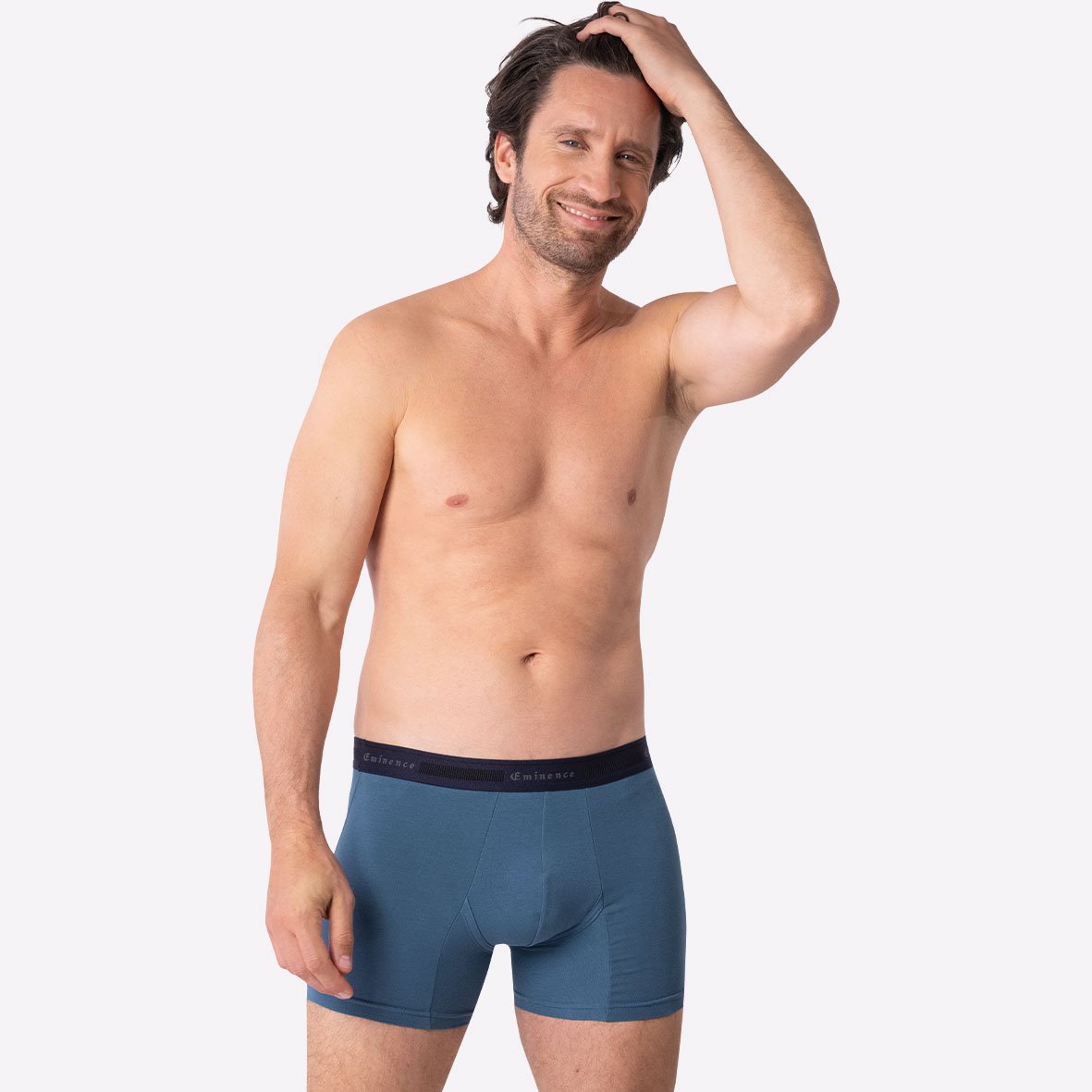 Pack of 3 men's boxers by Tailor Eminence EMINENCE Blue