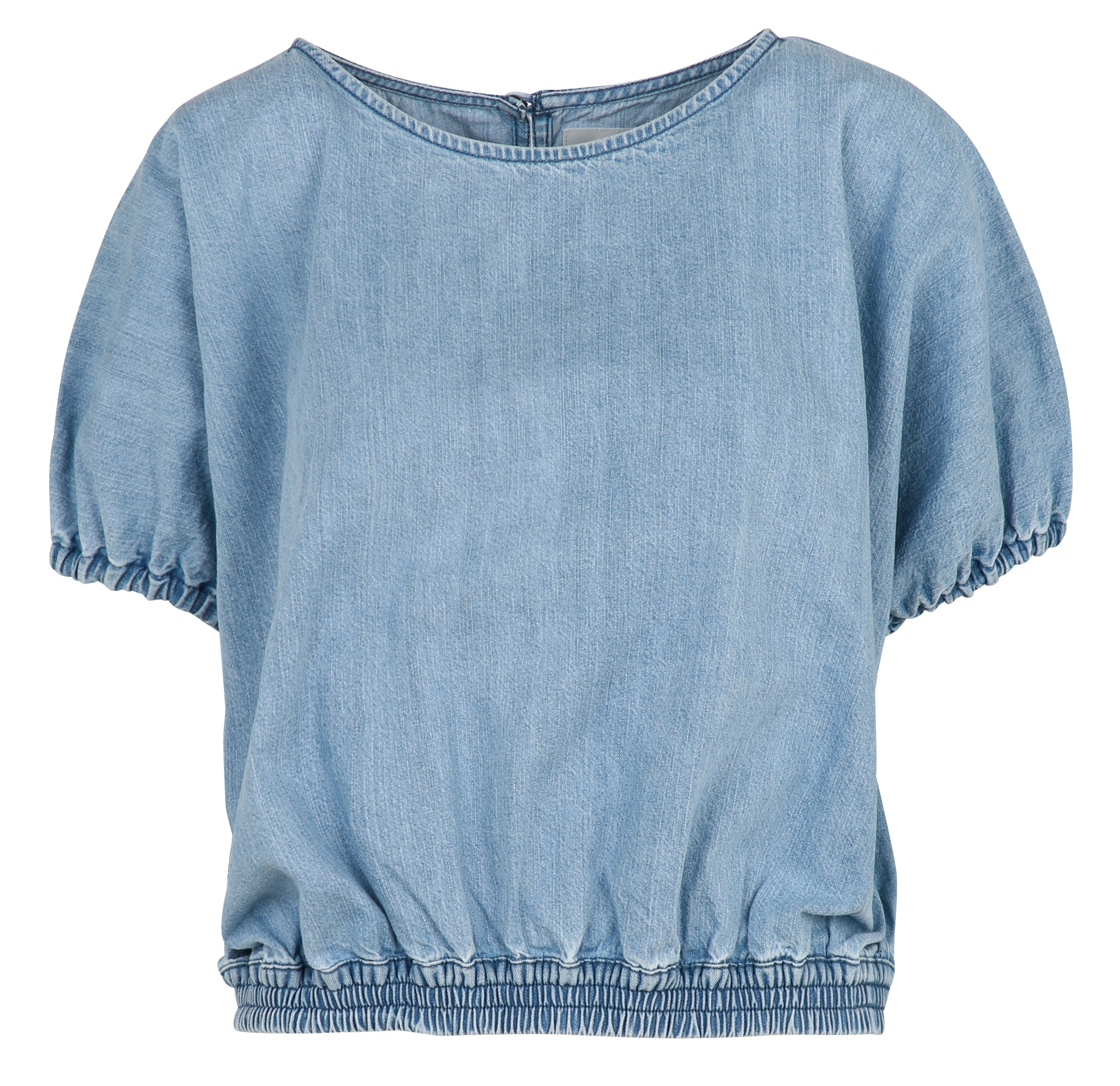 Loose fit round neck cotton top BELLEROSE Blue