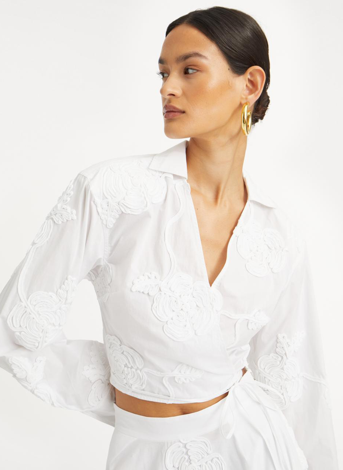 Organic cotton shirt with classic collar ROTATE White