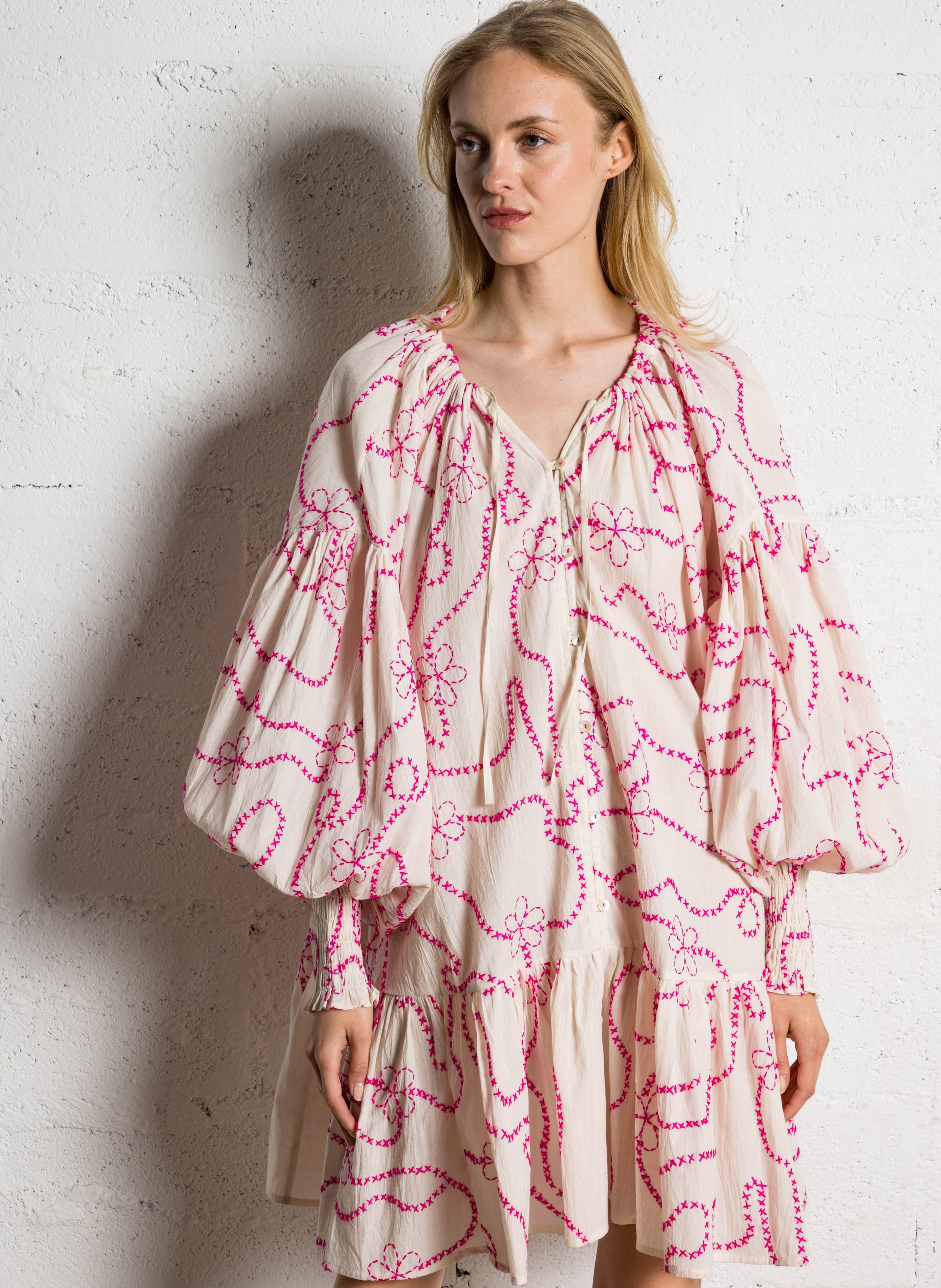 Robe ample en coton AUTRE AURA Rose