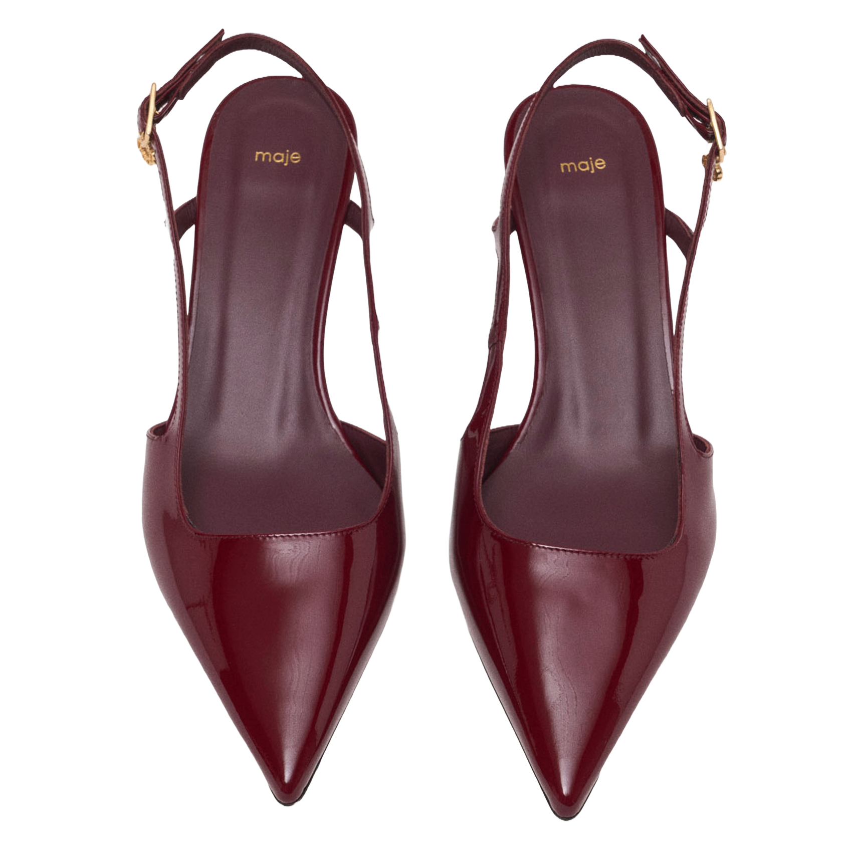 Escarpins en cuir MAJE Rouge