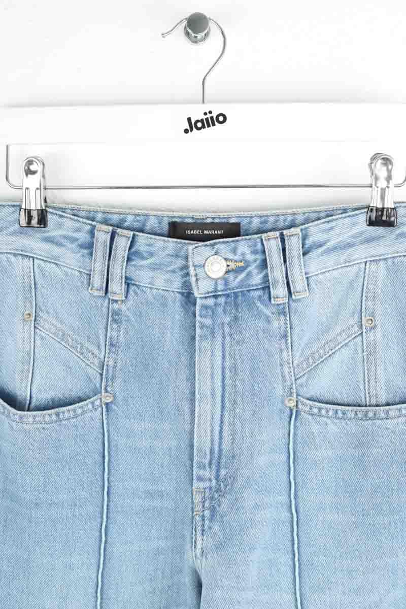 Cotton straight jeans ISABEL MARANT - Seconde Main Blue