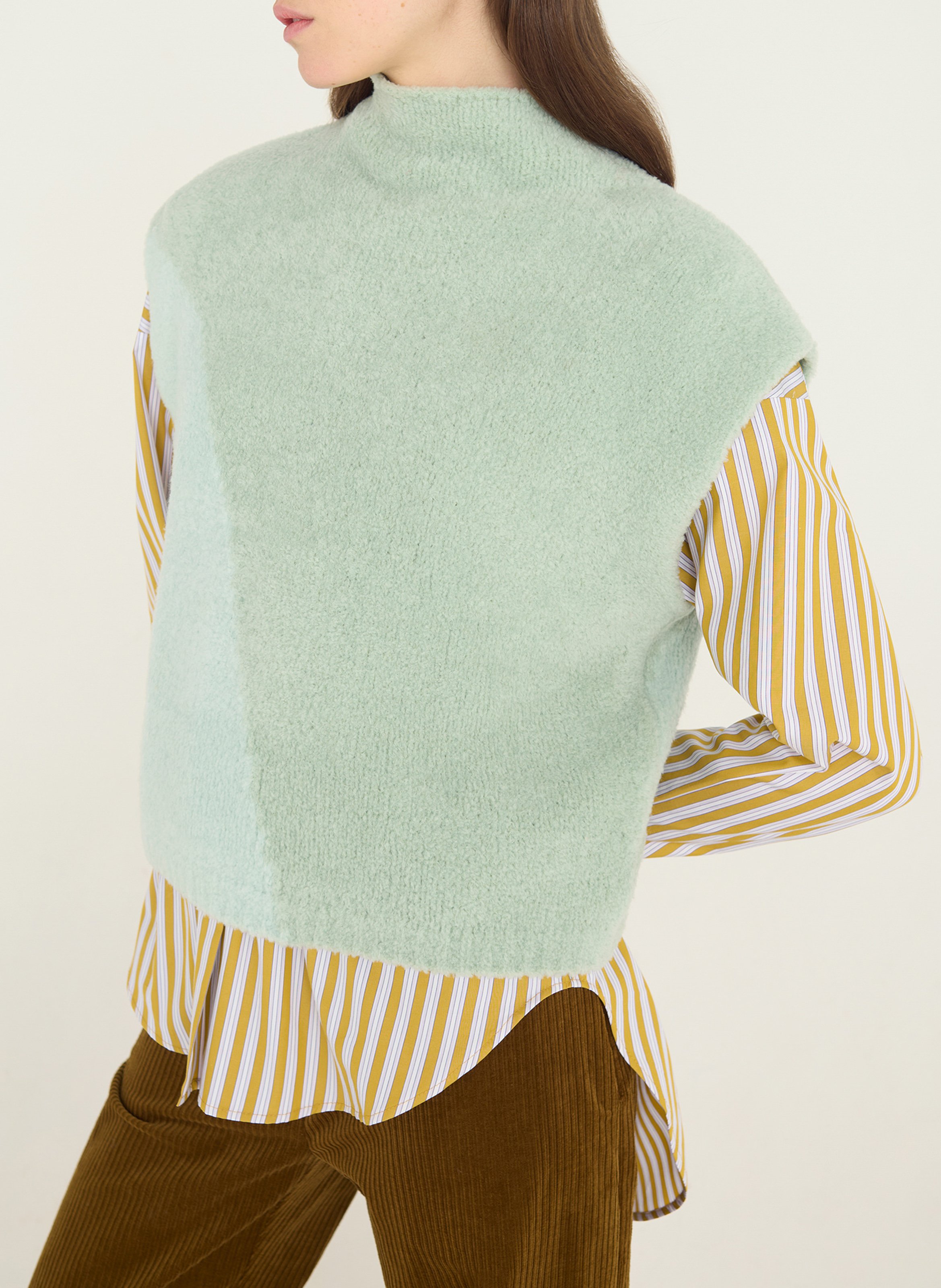 Oversize-Pullover aus Woll-Mix mit Rundhalsausschnitt COTELAC Grun