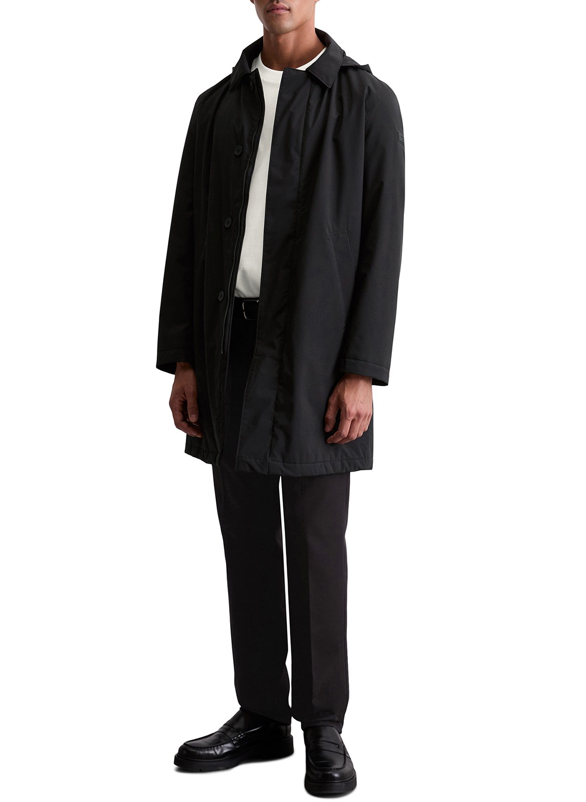 Manteau droit mi-long à capuche MARC O'POLO Noir