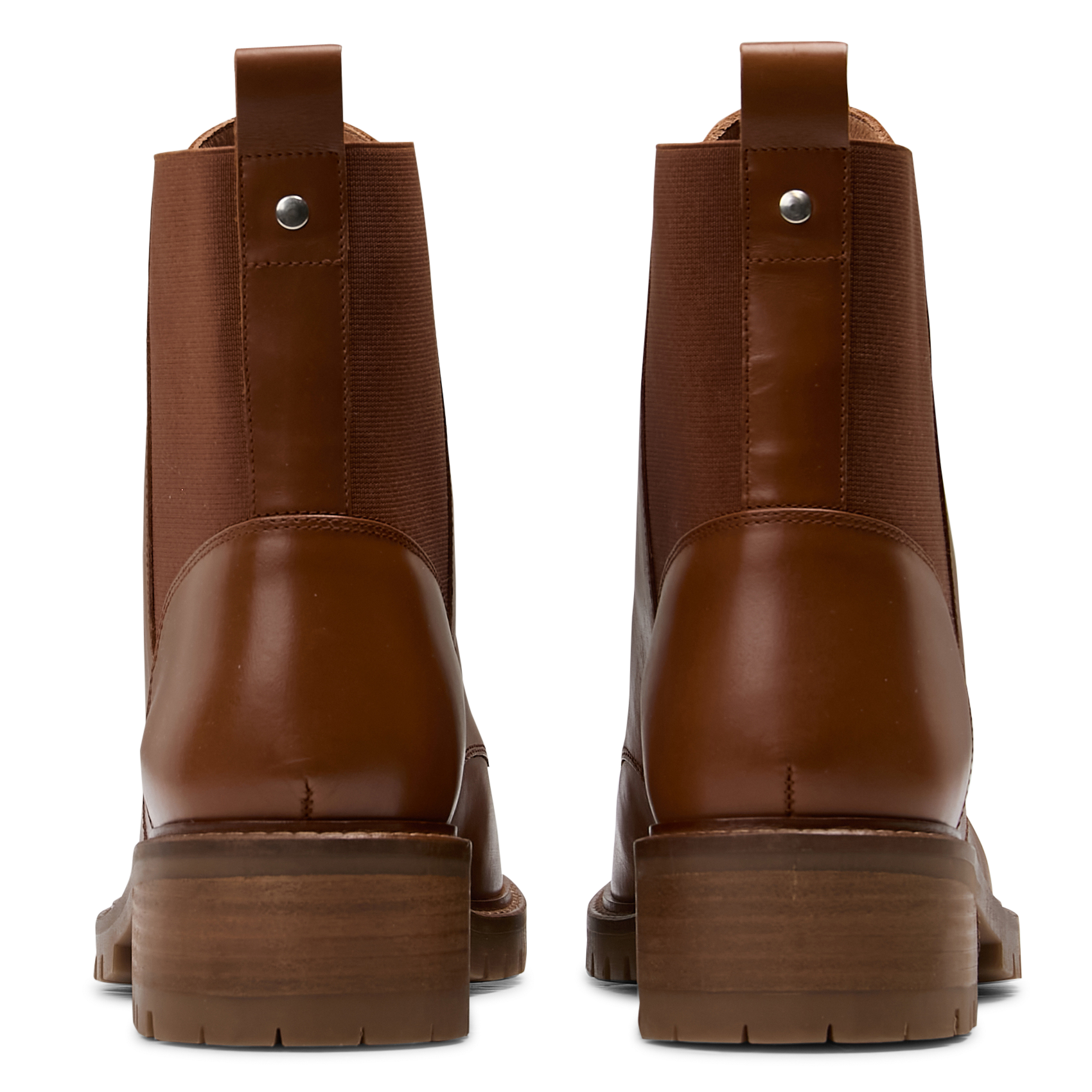 Boots à lacets unies en cuir MELLOW YELLOW Marron