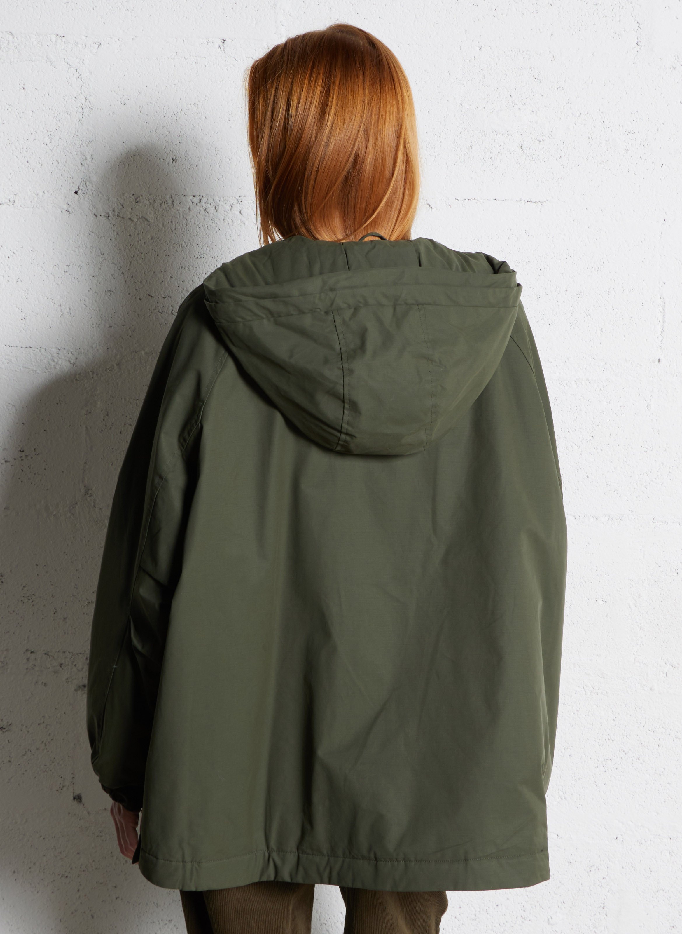 Parka à capuche droite col montant unie BENSIMON Kaki