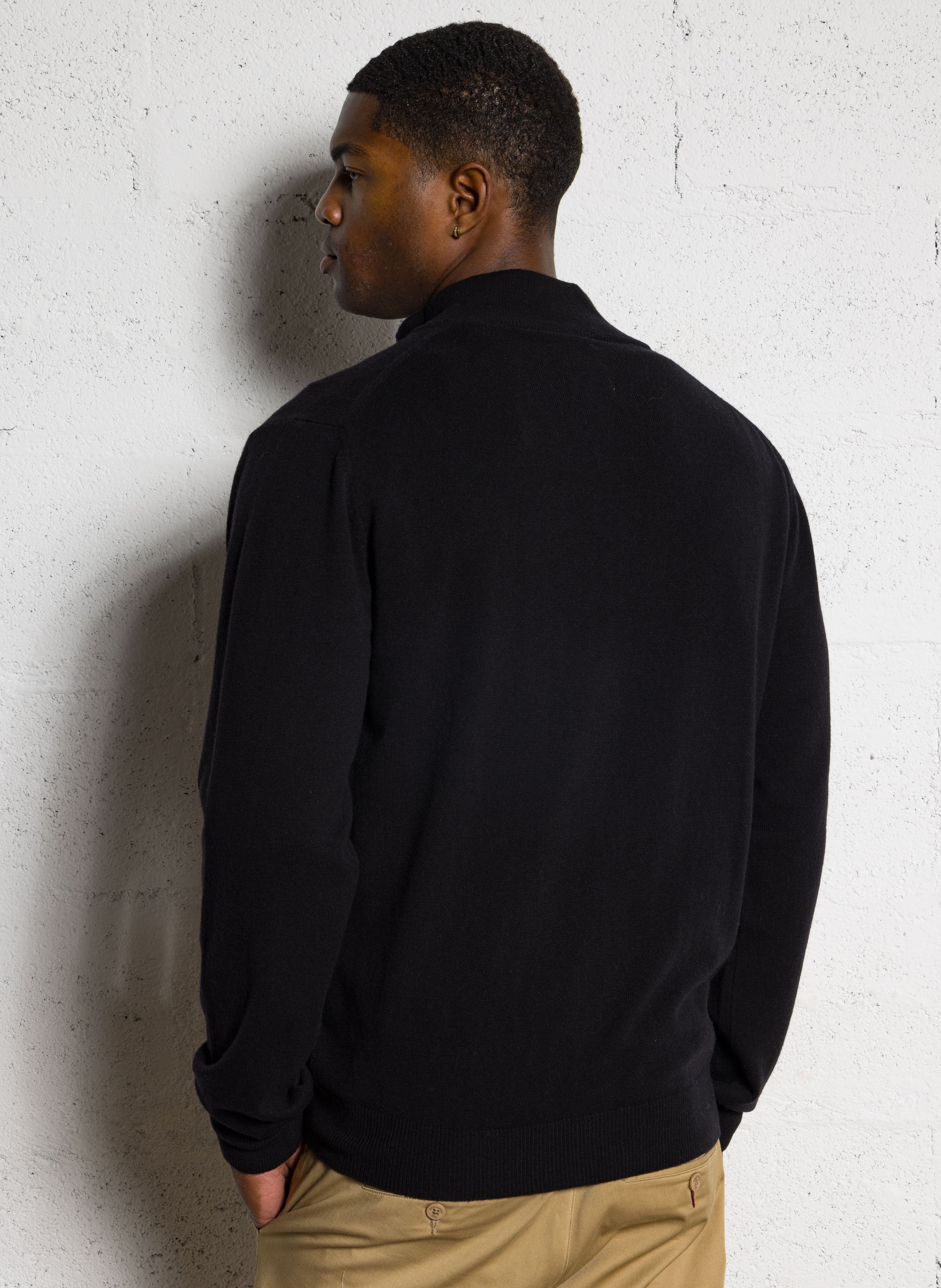 High-neck zipped sweater GANT Black