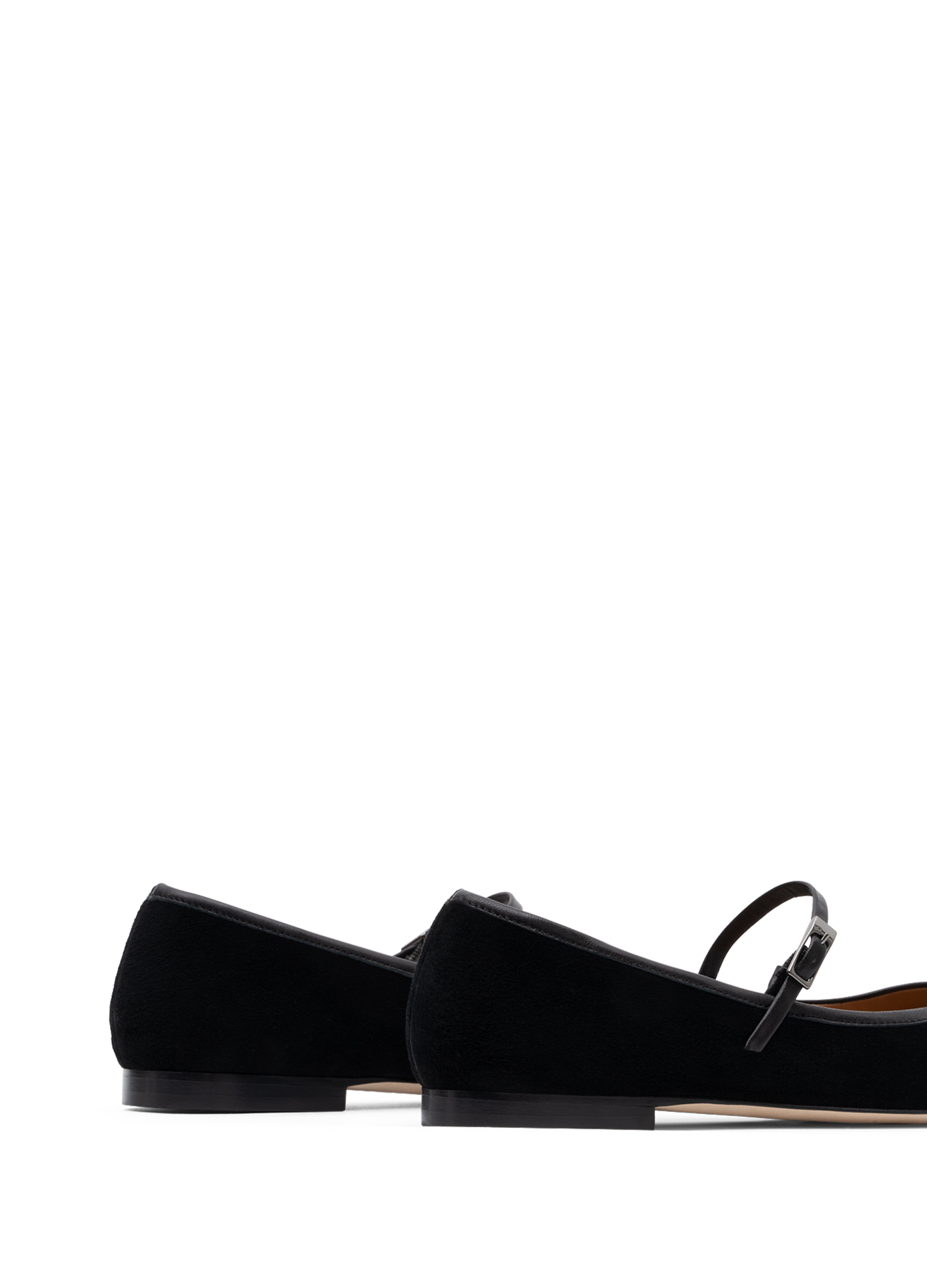 Black goat leather ballet flats PARALLELE PARIS Black