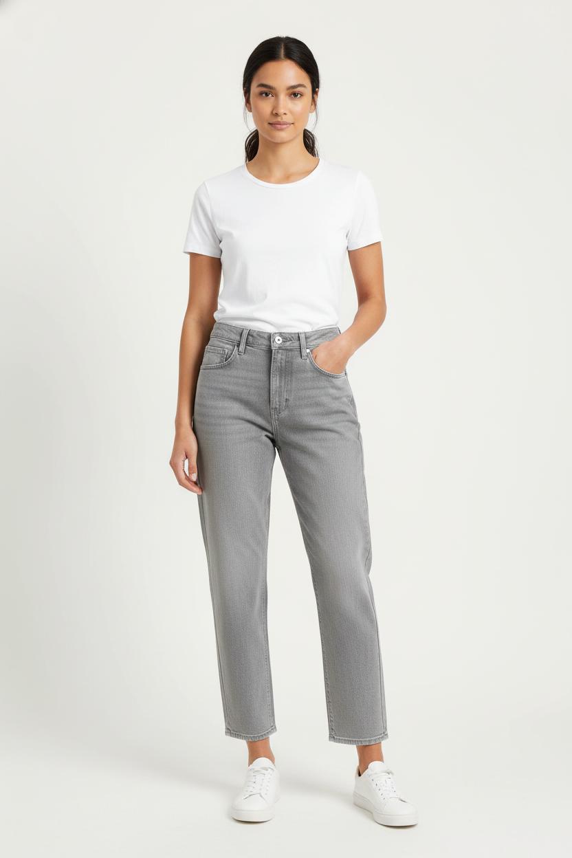 Cropped slim jeans with studs COMPTOIR DES COTONNIERS - Seconde main Grey