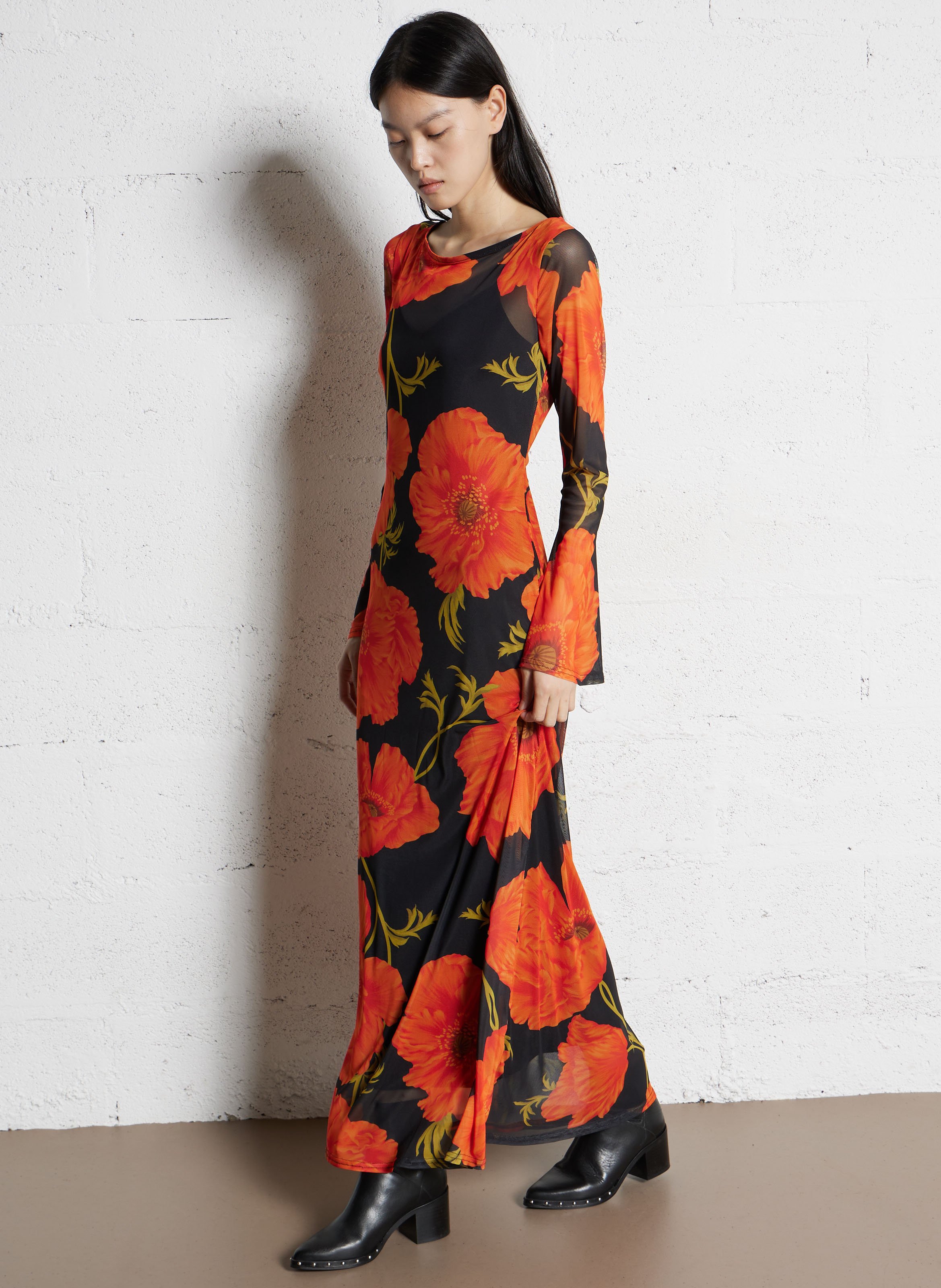 Robe longue col rond imprimée NEVER FULLY DRESSED Multicolore