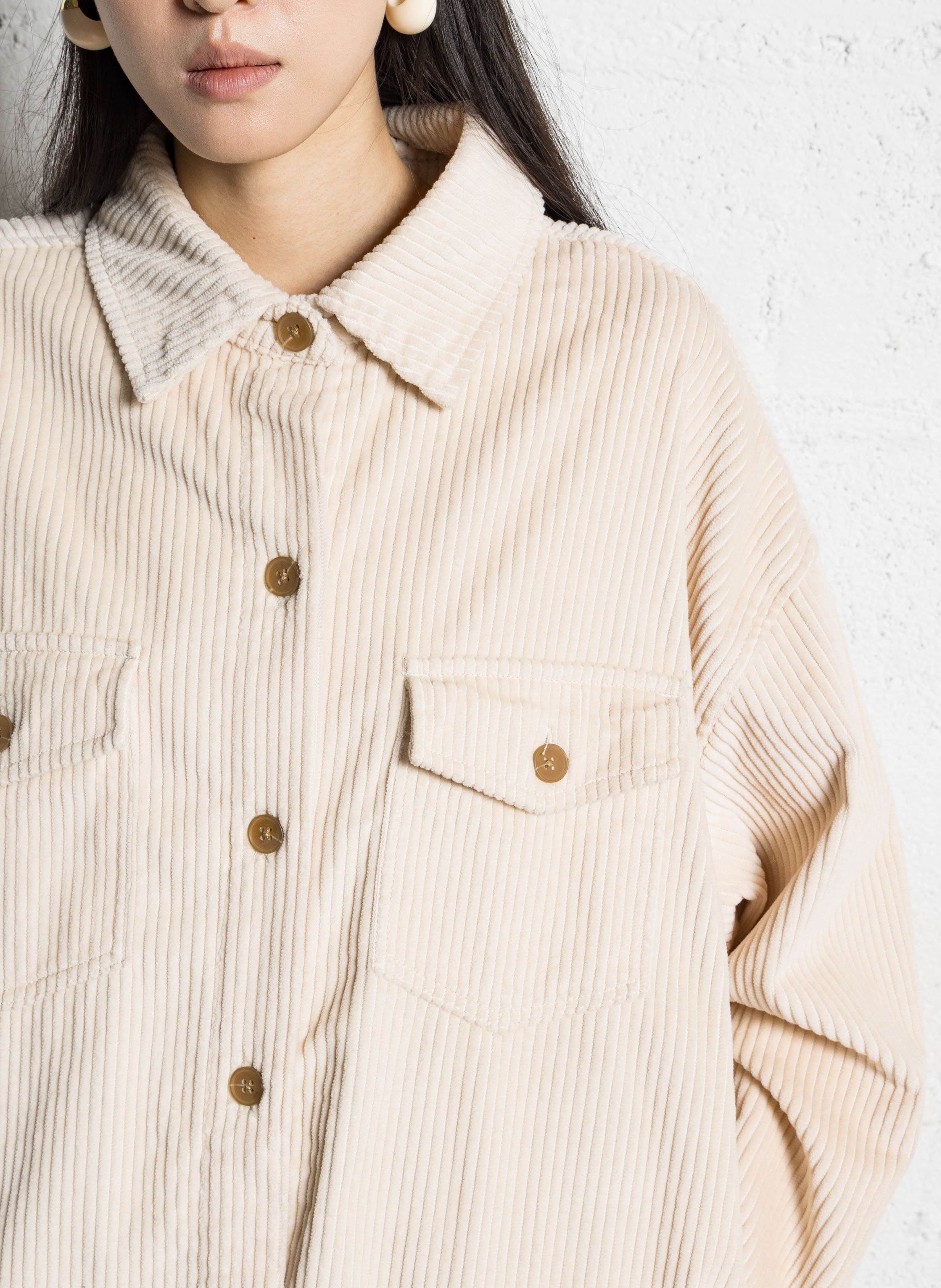 Robe courte col chemise en coton BILLABONG Blanc