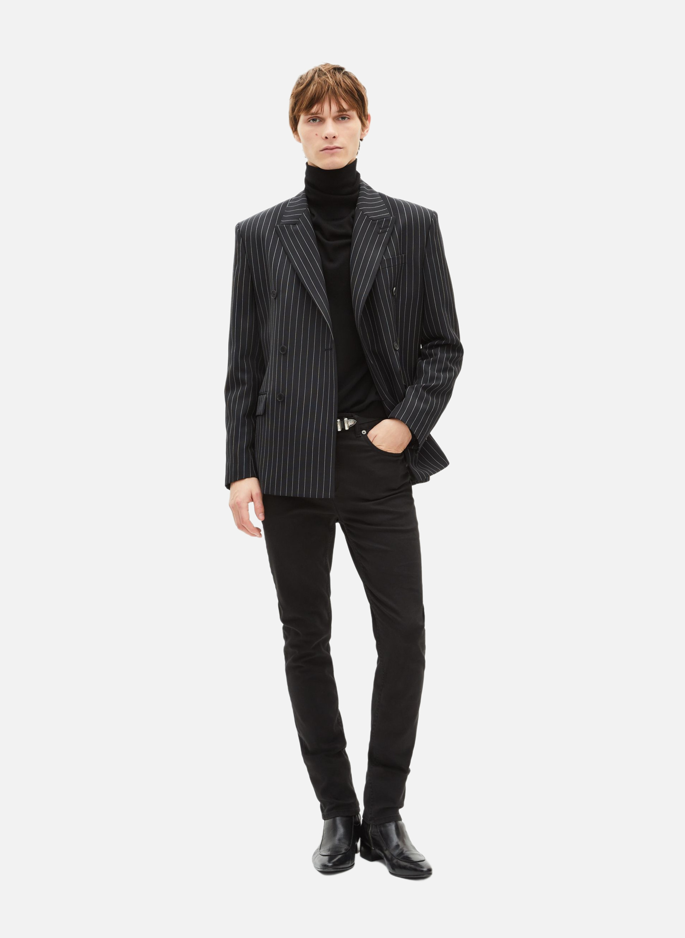 Cross Striped Jacket THE KOOPLES Black
