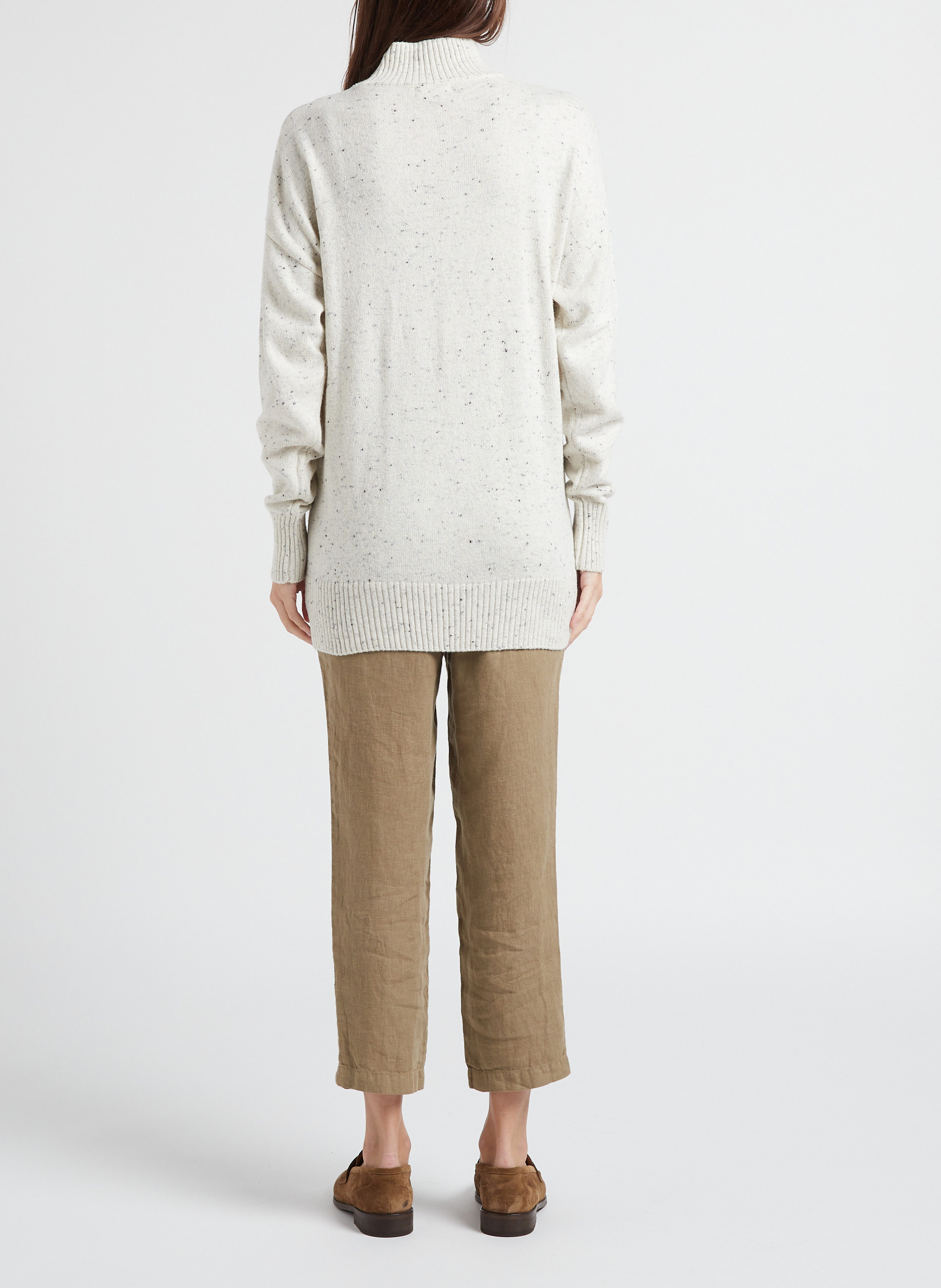 Pull col montant en coton SERAPHINE Gris