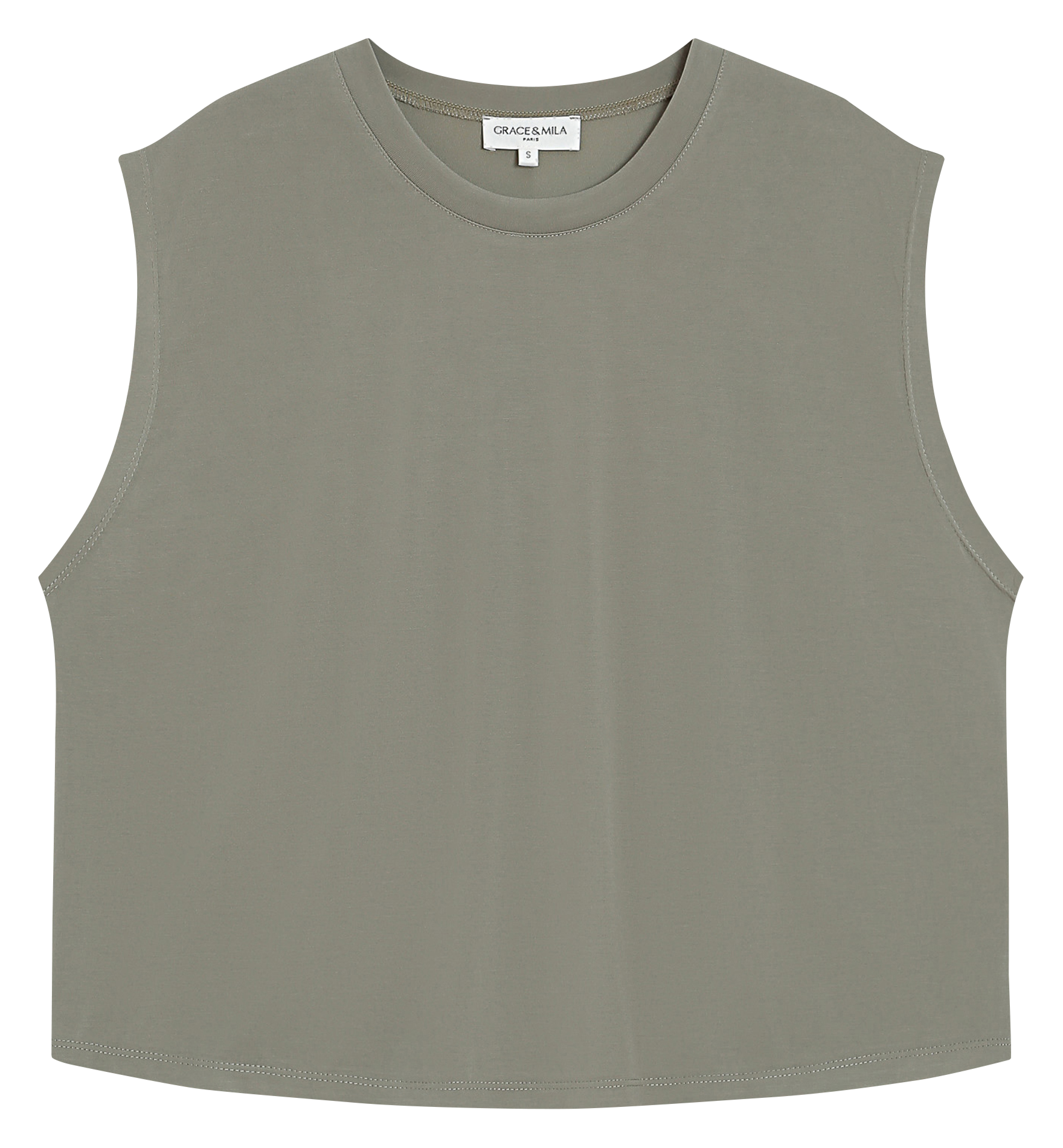 Top sans manches large uni GRACE ET MILA Vert