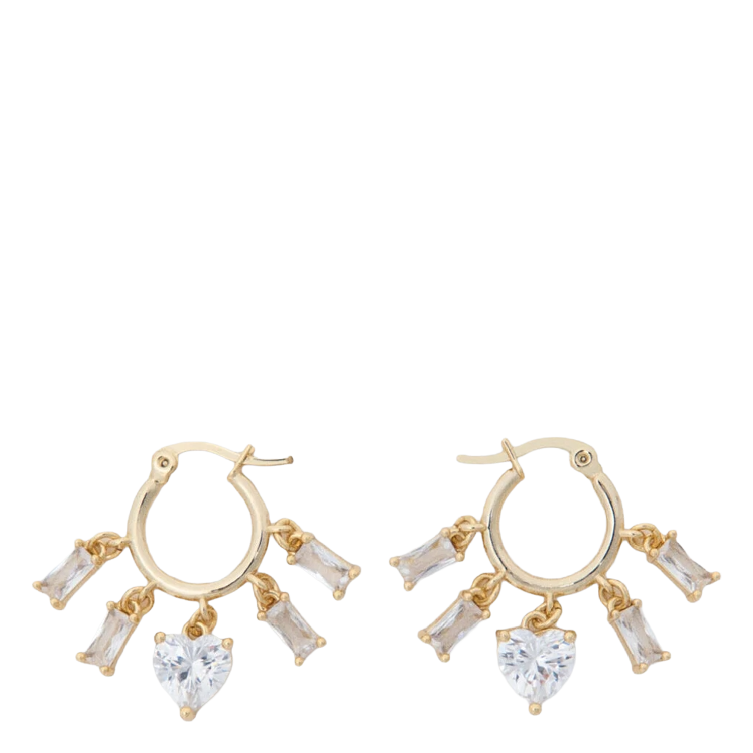 Oorbellen met strass van messing MAJE Goudkleurig