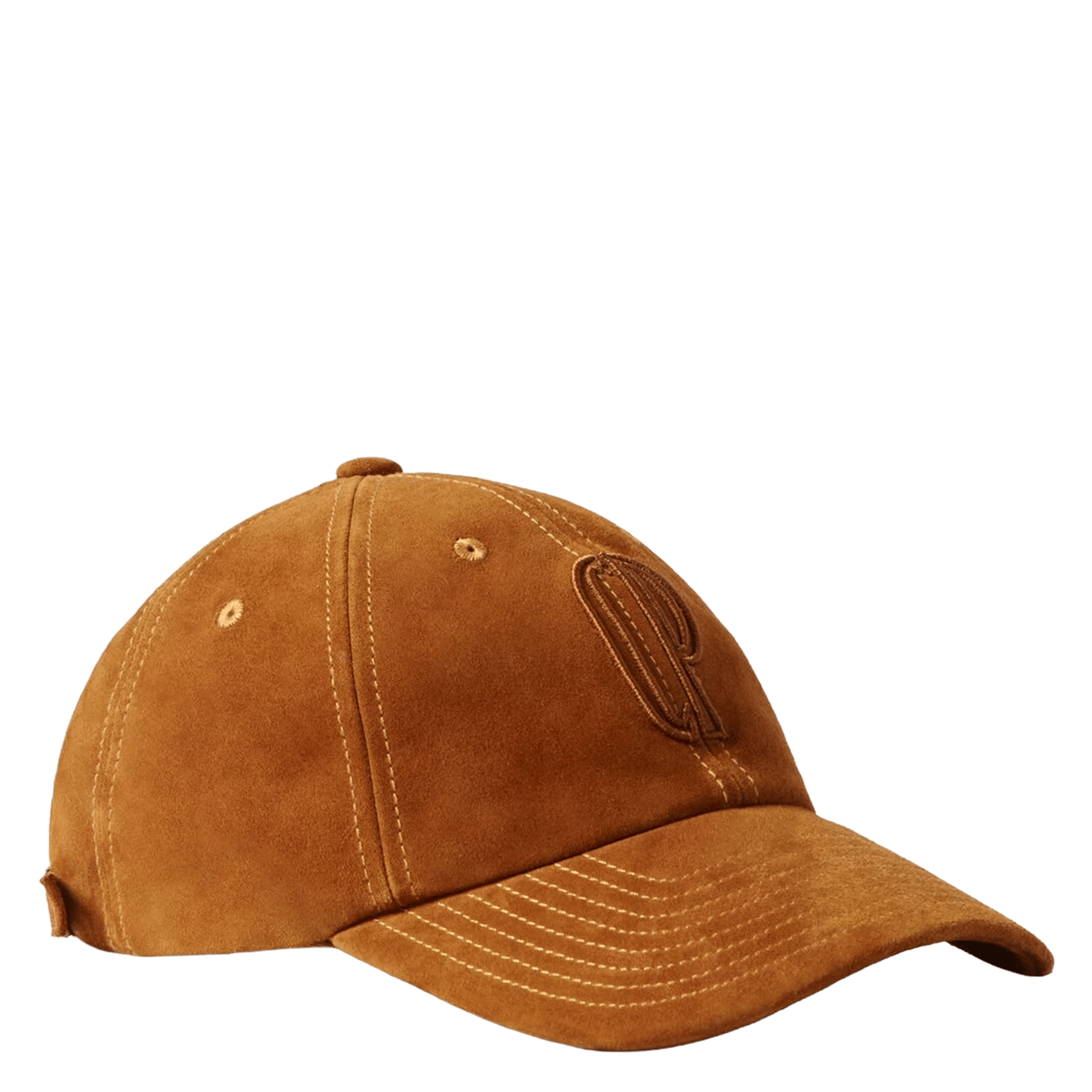 Embroidered Suede Leather Cap CLAUDIE PIERLOT Brown