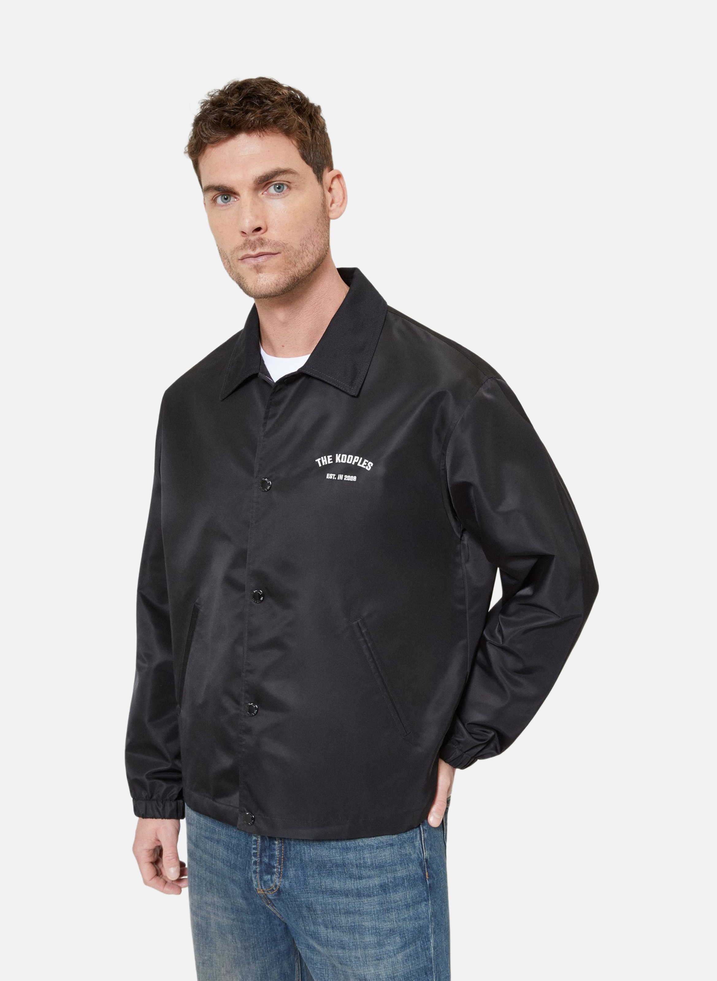 Jacket with back embroidery THE KOOPLES Black