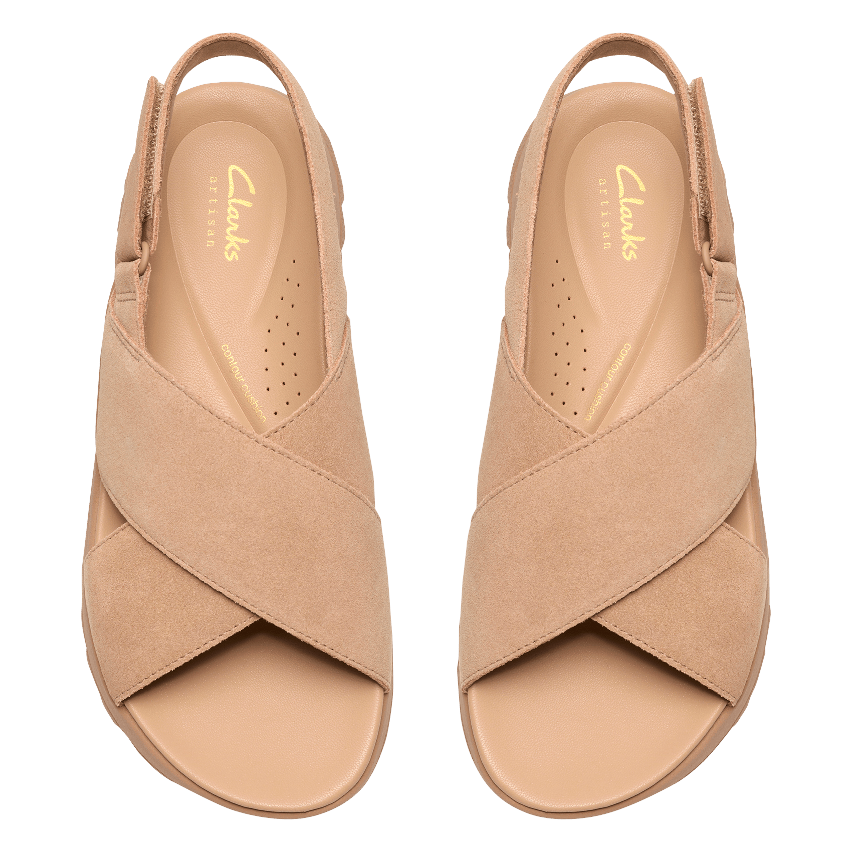Fabia leather wedge sandals CLARKS Beige