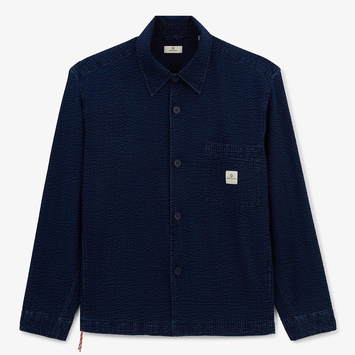 Worker jacket in seersucker SERGE BLANCO Blue