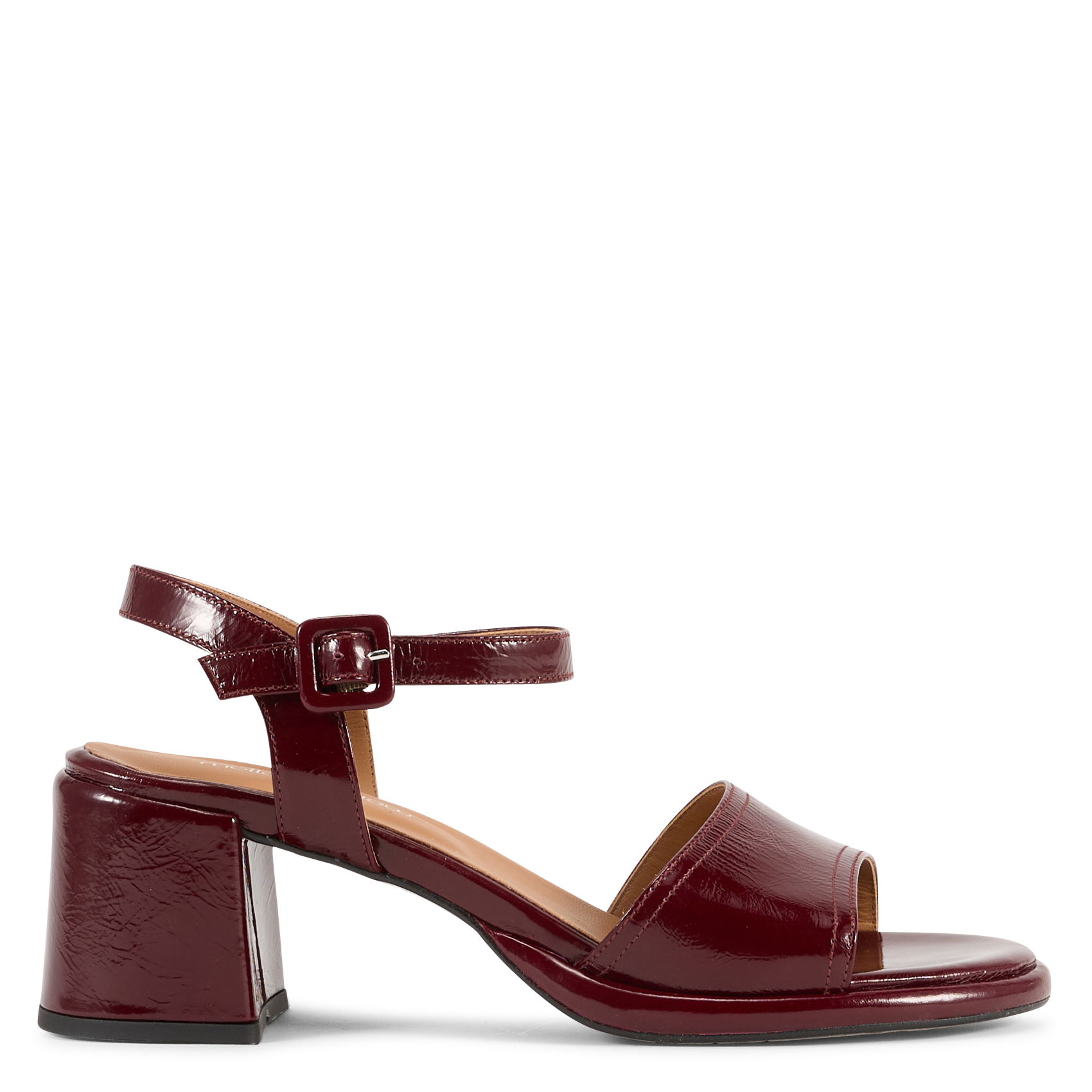 Patent leather high heel sandals MELLOW YELLOW Red