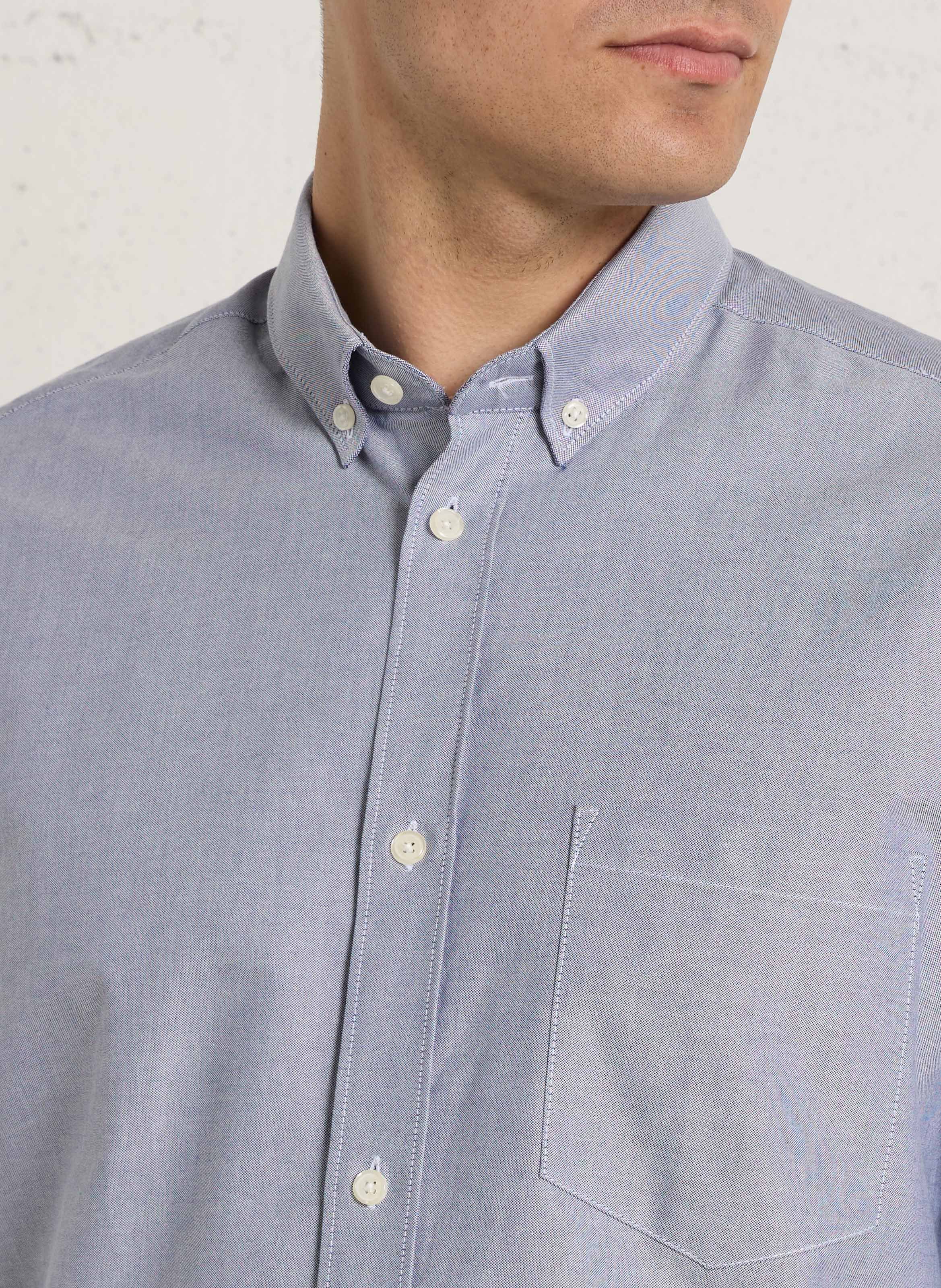 Chemise droite en coton AU PRINTEMPS PARIS Bleu