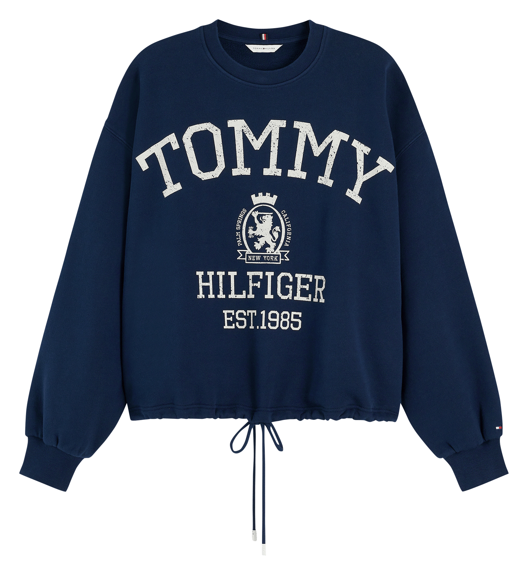 Weiter Rundhalsausschnitt mit großem bedrucktem Sweatshirt TOMMY HILFIGER Blau