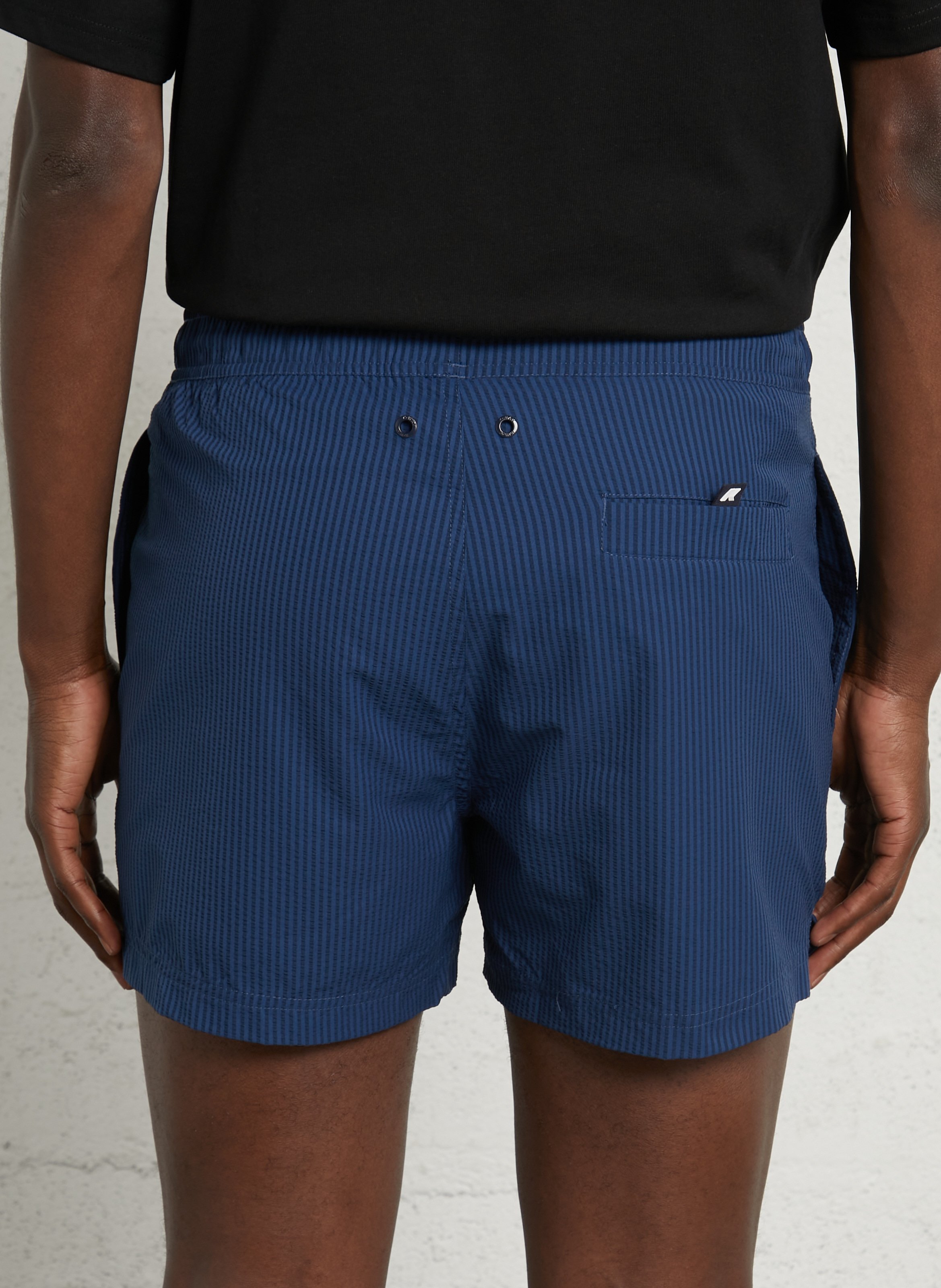 Short de bain rayé  K-WAY Bleu