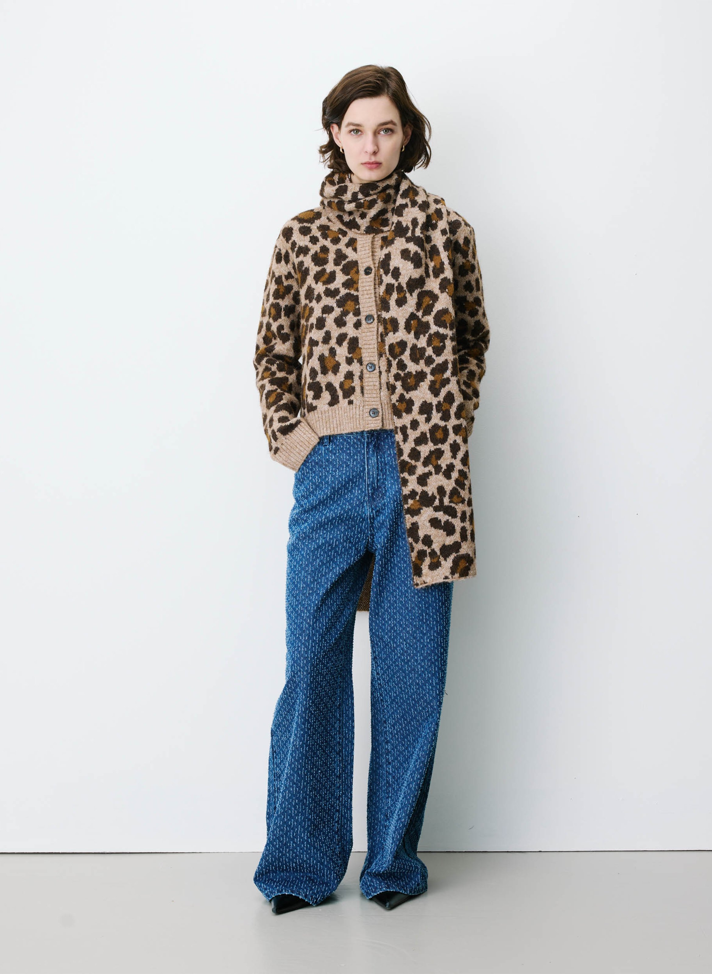 Schal mit Leopardenmuster GRACE ET MILA Braun