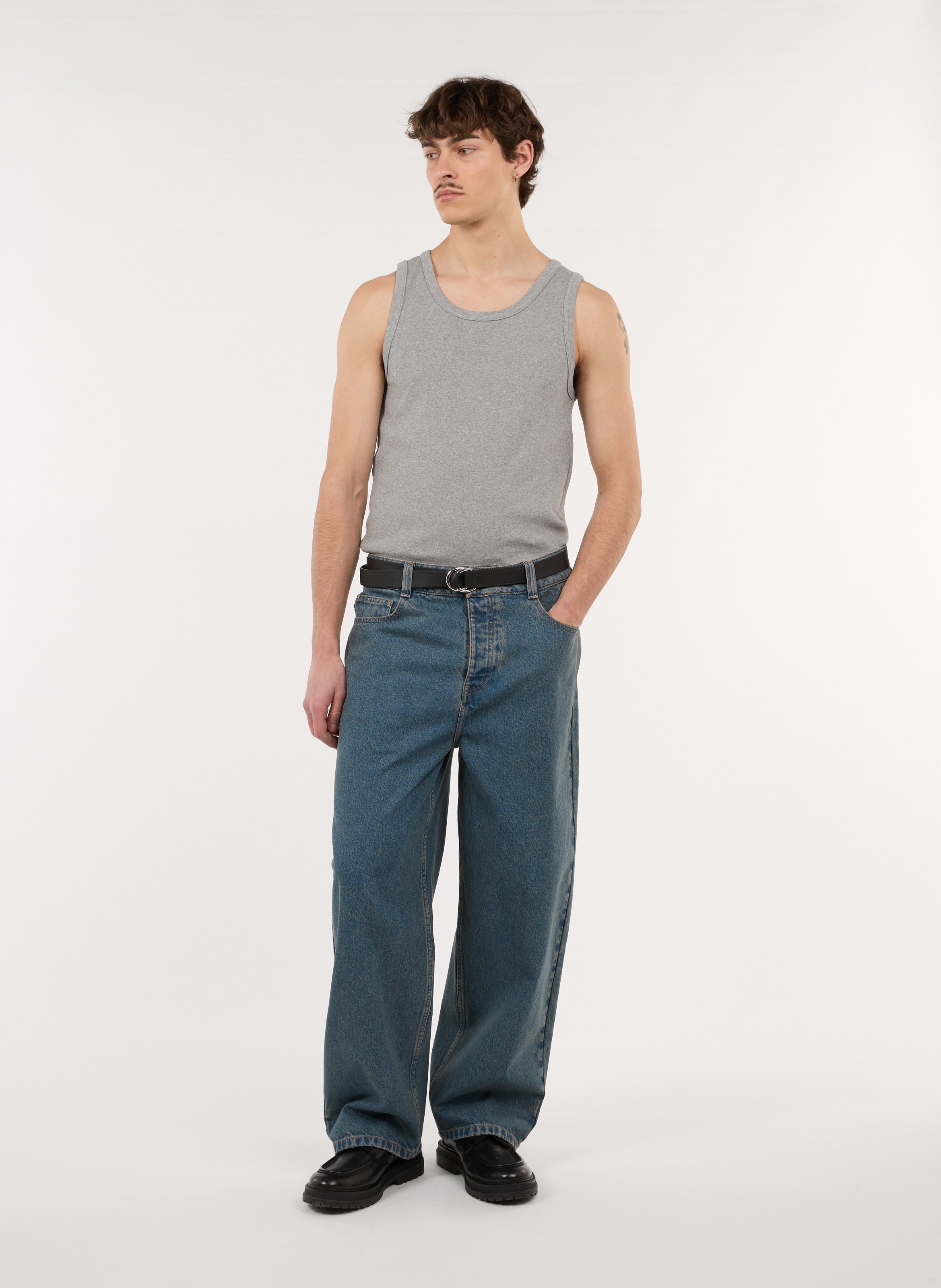 Csally - Gerade geschnittene Baumwollhose SAISON 1865 Blau