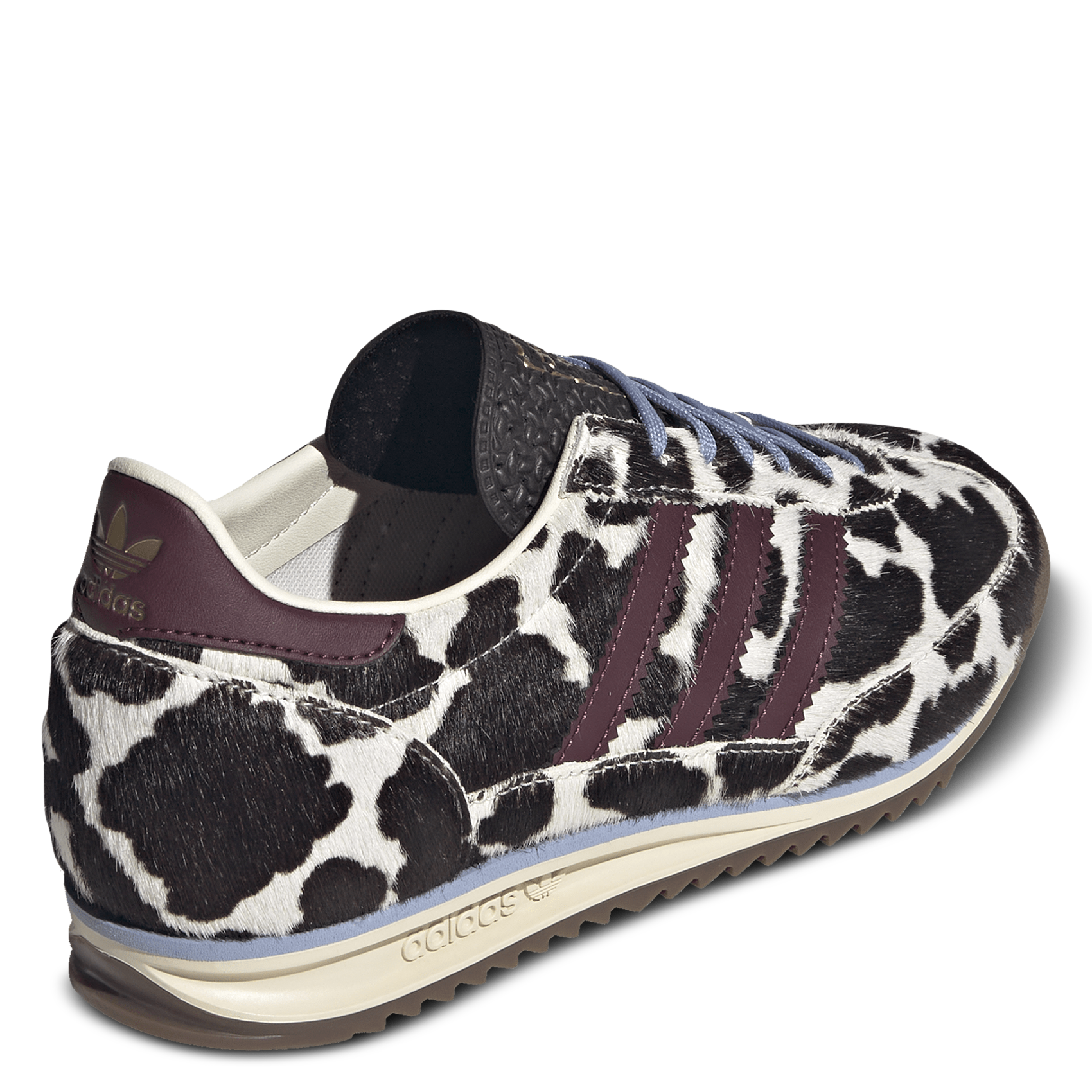 Low-top sneakers in printed pony-effect calf hair ADIDAS White