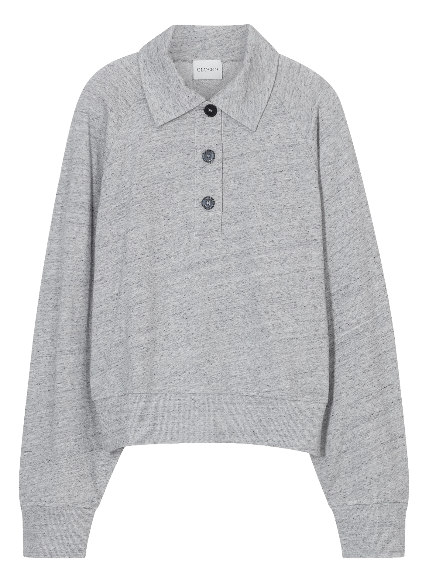 Oversized cotton polo shirt CLOSED Grey