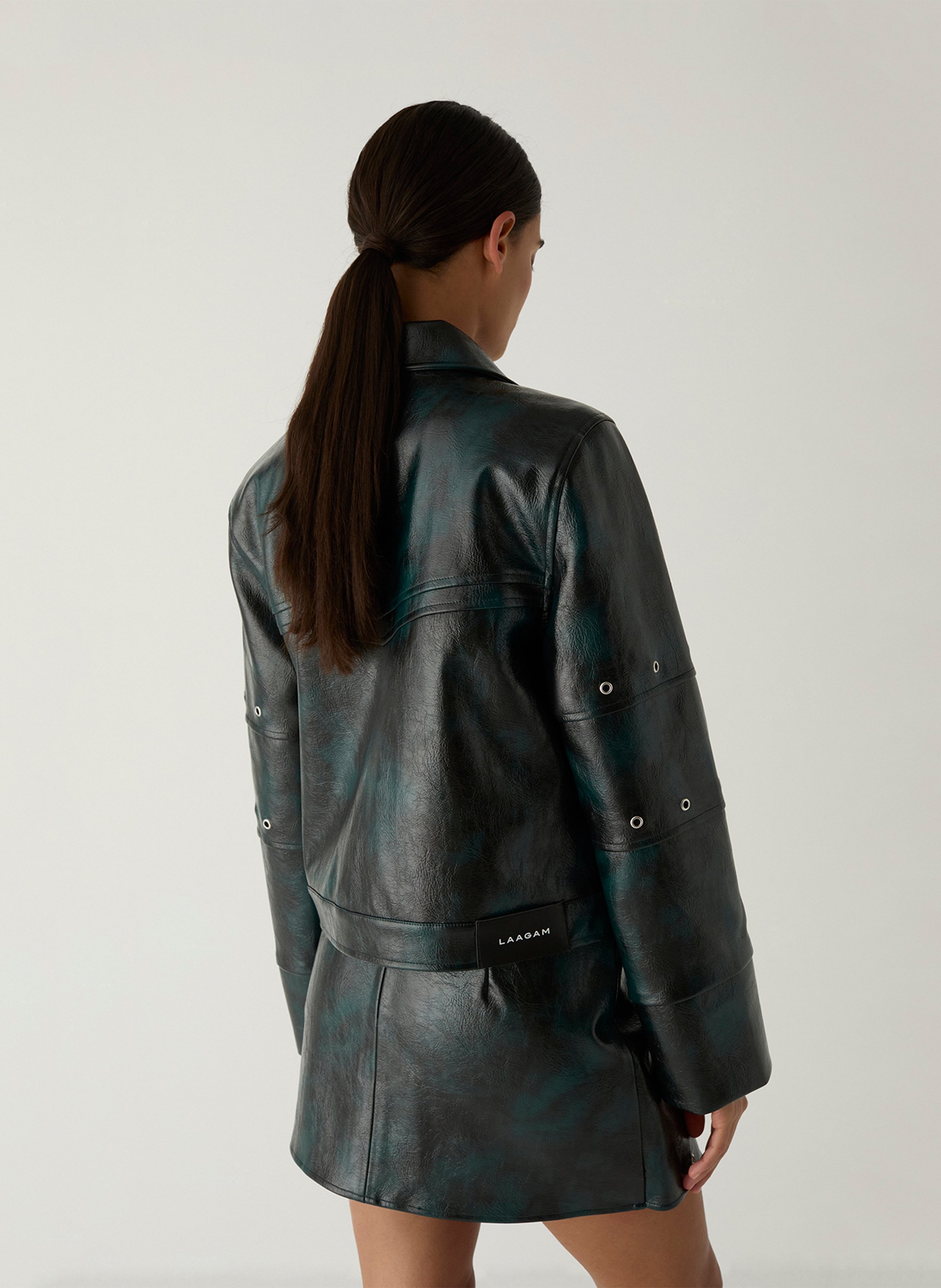 Oversized jacket with tailored collar LAAGAM Green
