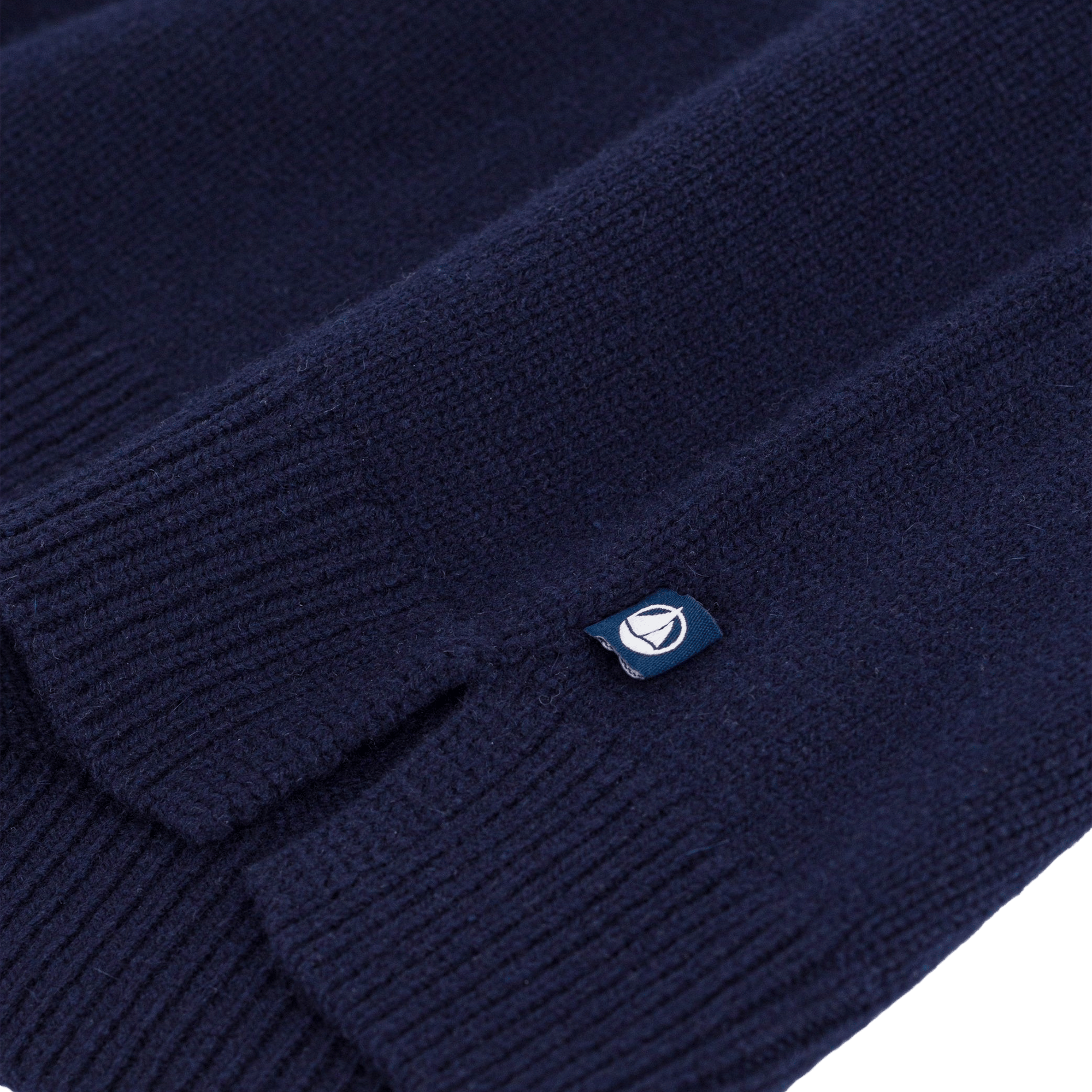 Oversize round-neck knit sweater PETIT BATEAU Blue