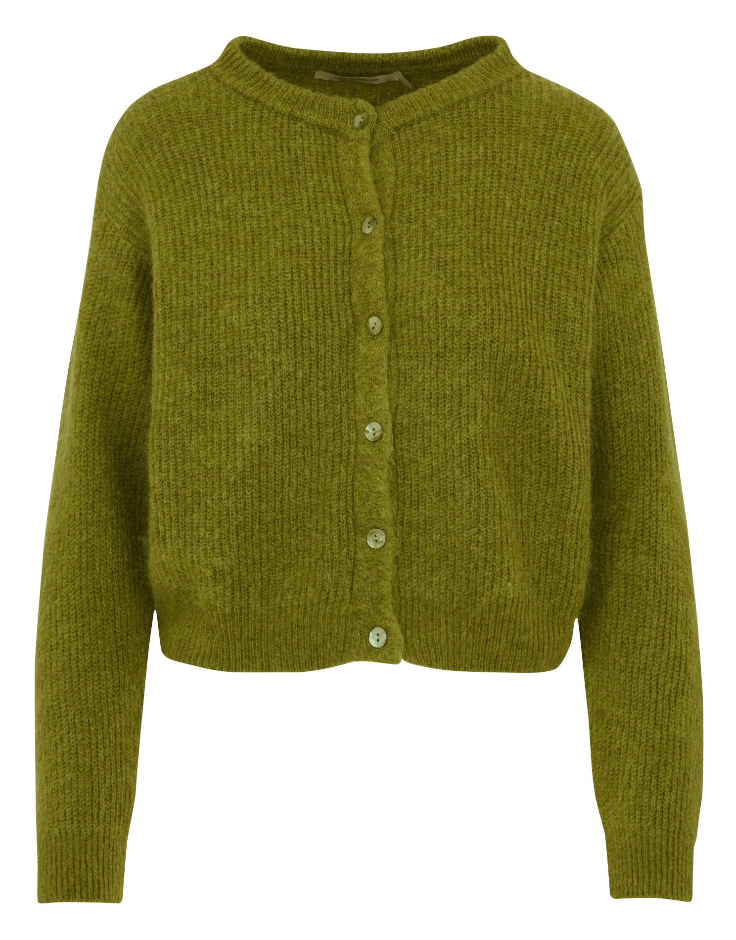 Gilet ample col rond en maille mélangée  Ginseng