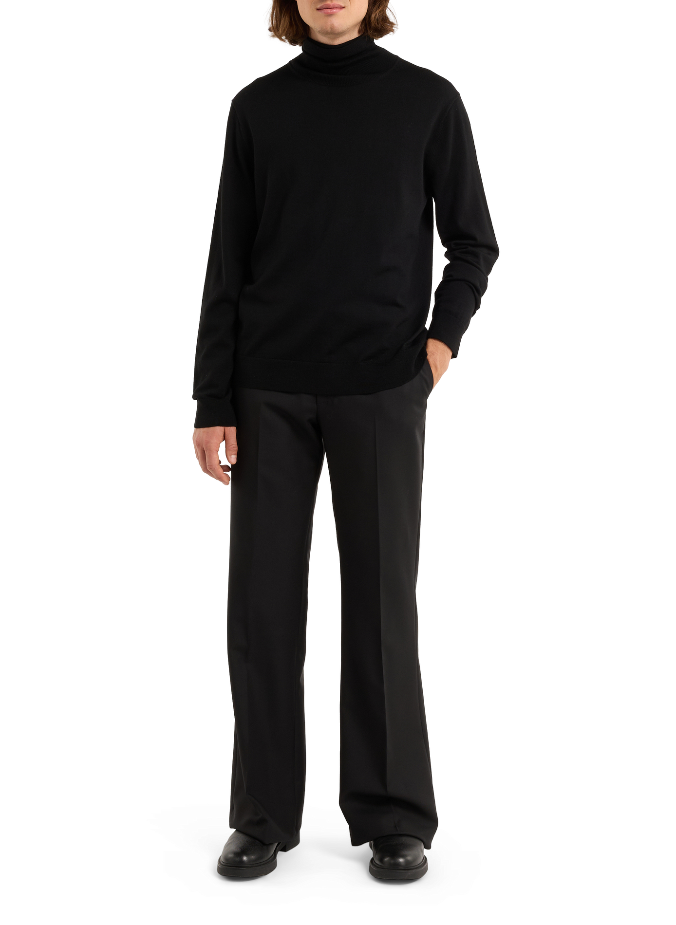 Pleated wool pants SAISON 1865 Black