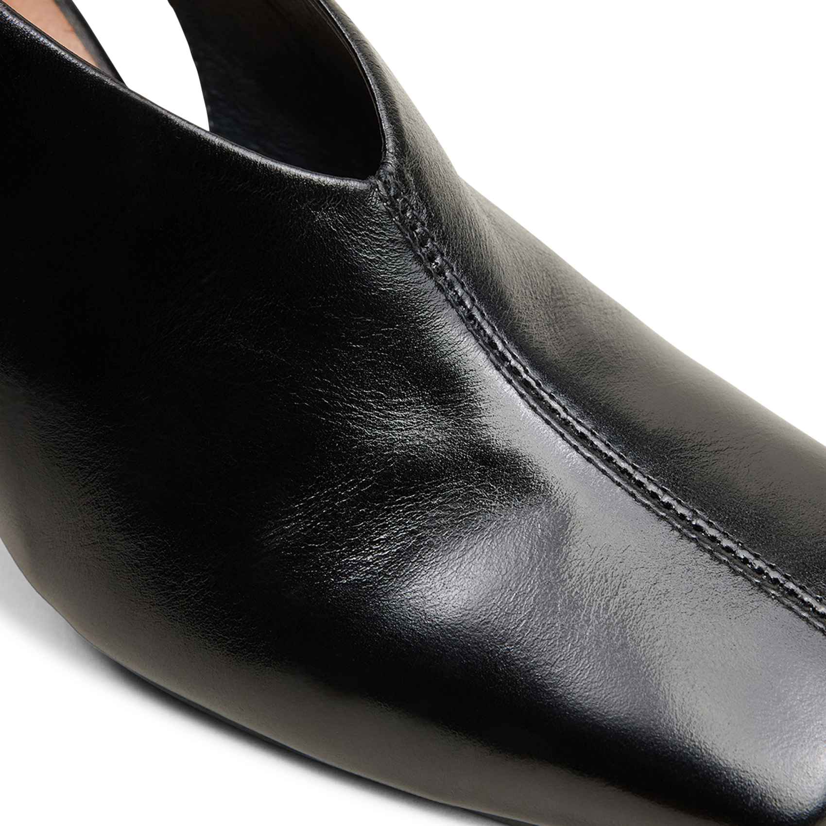 Escarpins slingbacks à bouts carrés en cuir JONAK Noir