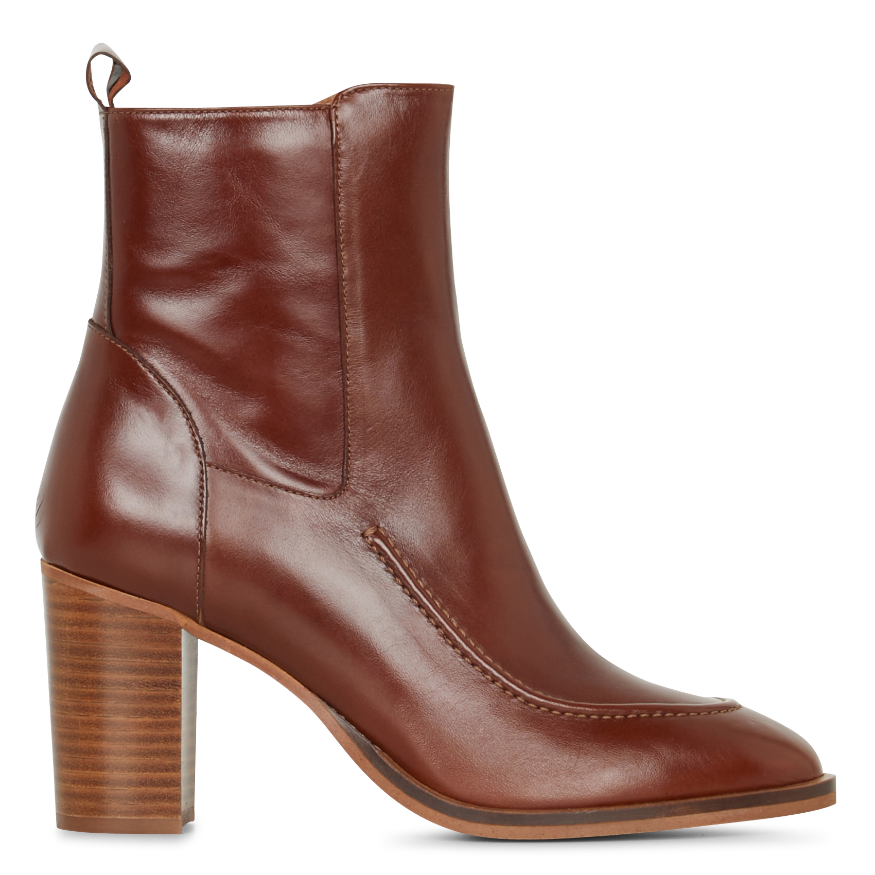 Leather mid-calf boots MAISON 123 Beige