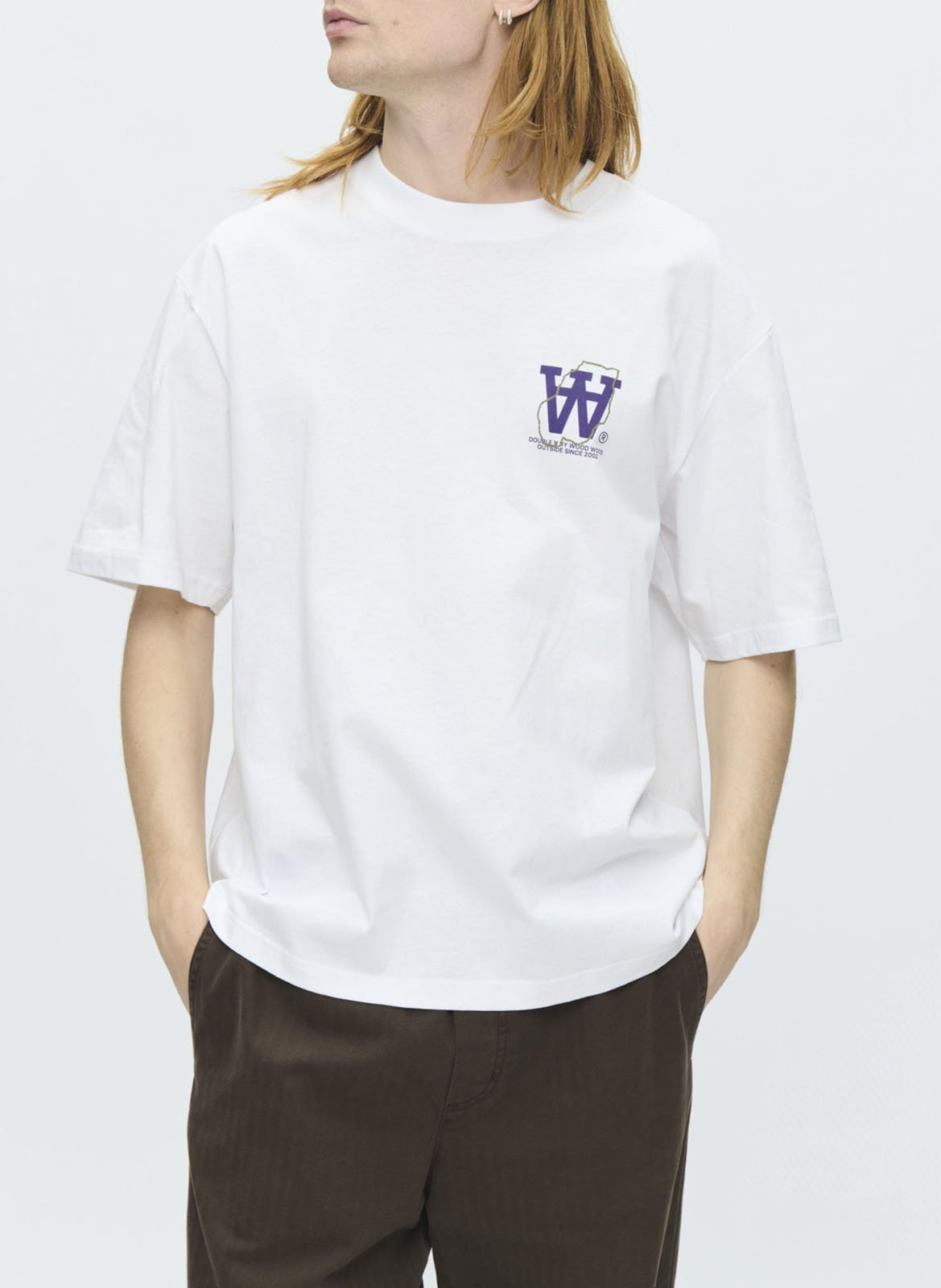 Round-neck cotton T-shirt WOOD WOOD White