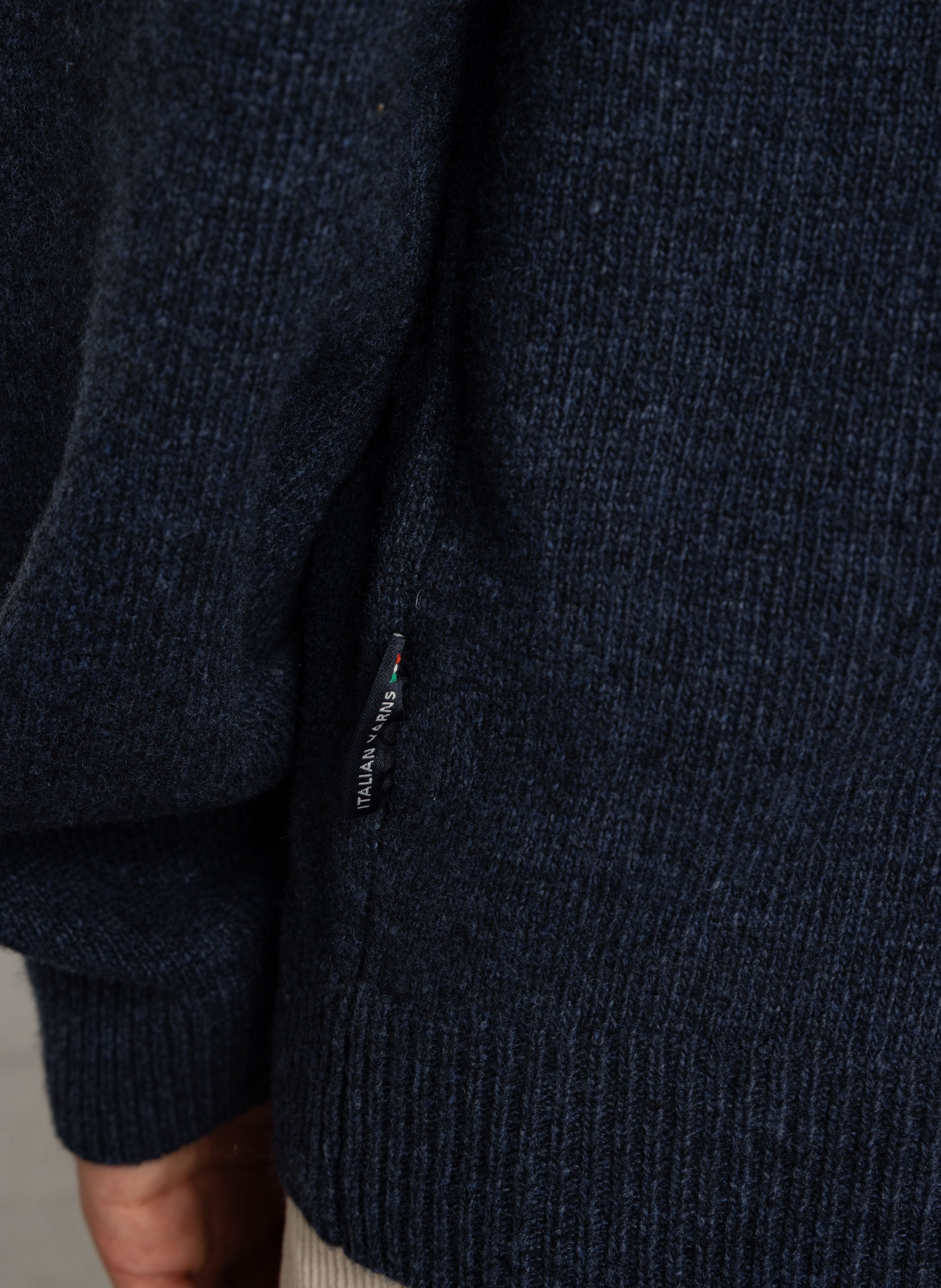 Pull col rond en laine mélangée CASUAL FRIDAY Bleu