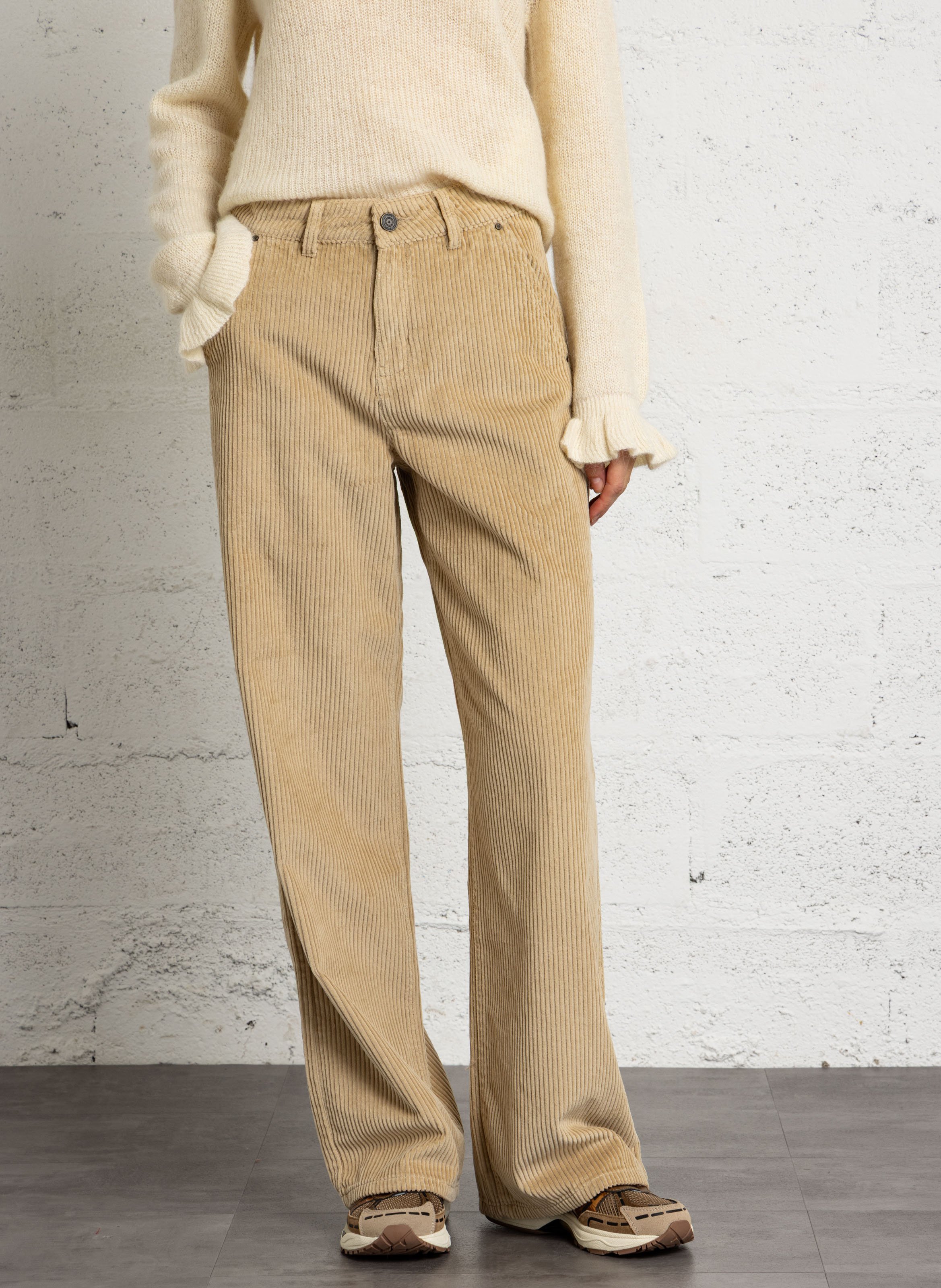 Wide ribbed cotton trousers SUD EXPRESS
