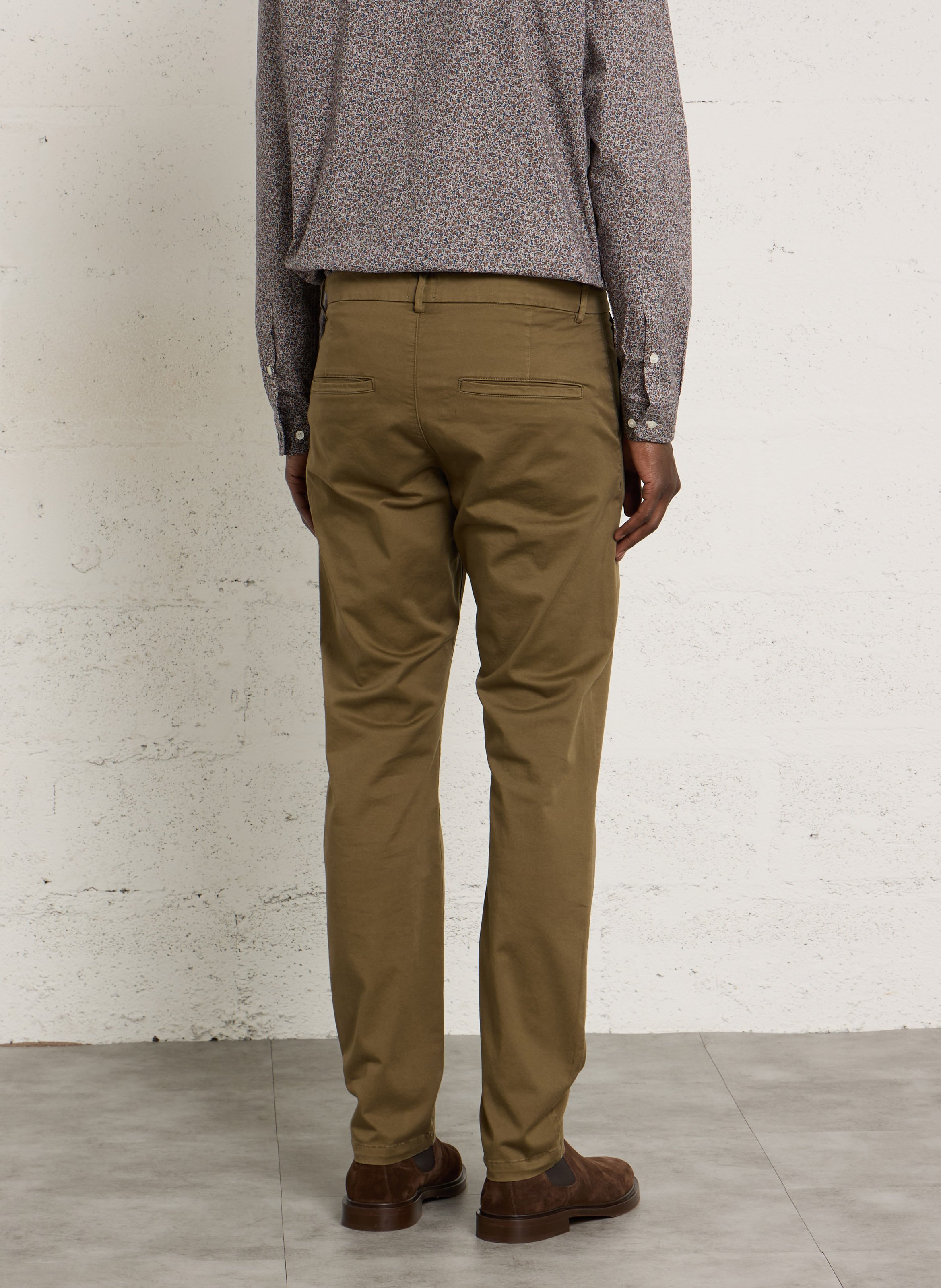 Pantalon chino slim uni  IKKS Kaki