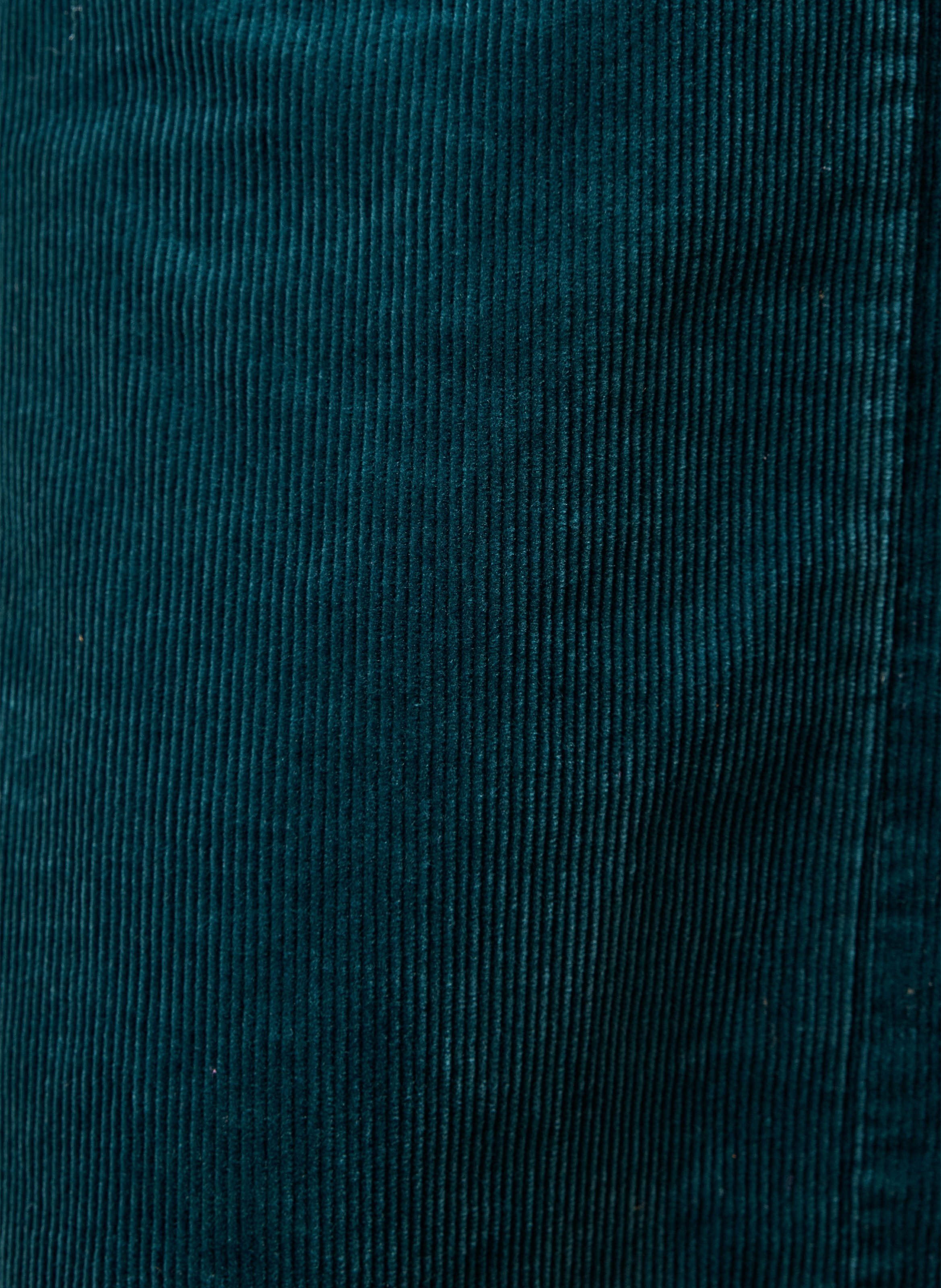 Robe courte col V côtelé en coton mélangé LA FEE MARABOUTEE Bleu