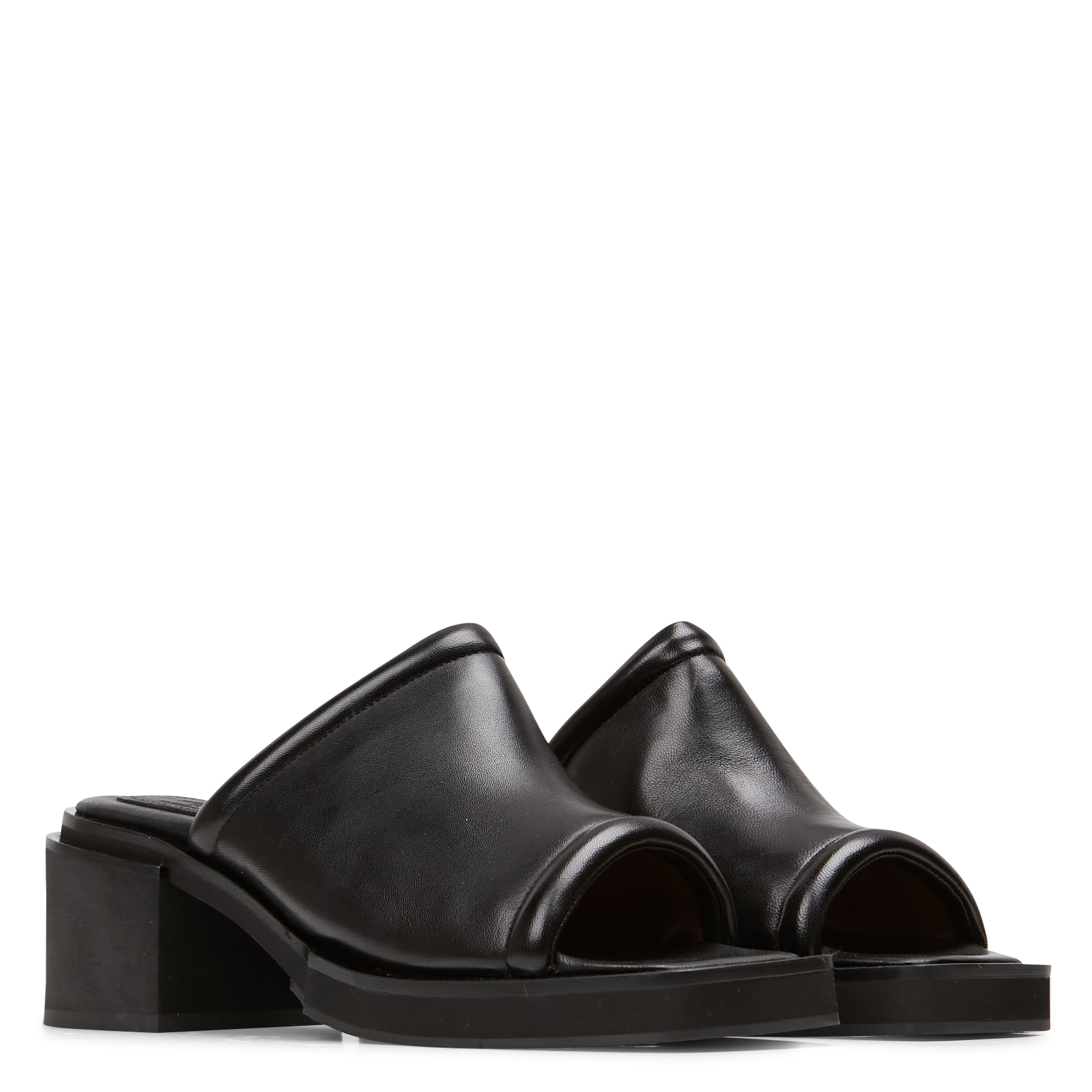 Mules à talon en cuir BILLI BI Noir