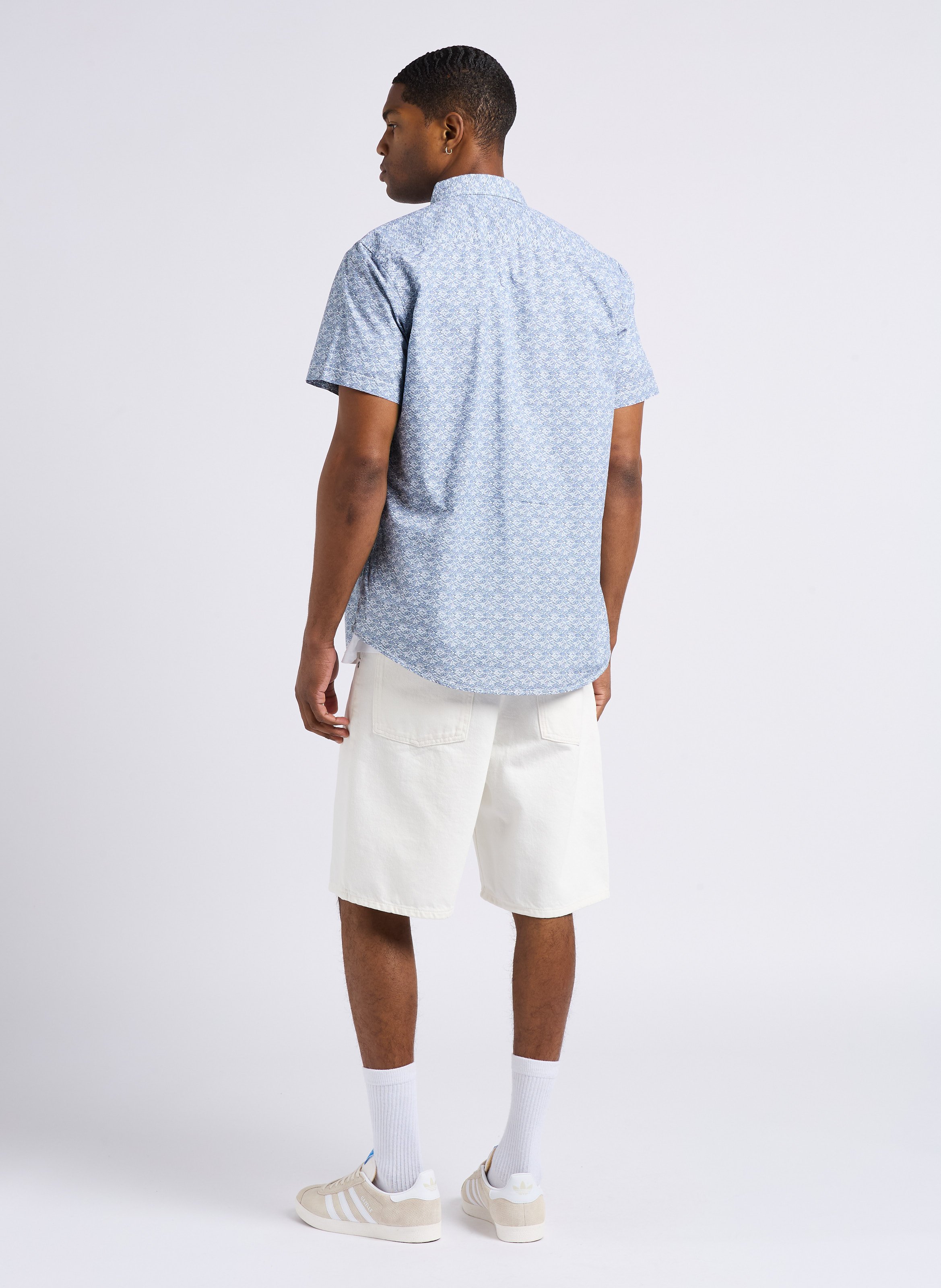 Short en denim droit en coton EDWIN Beige